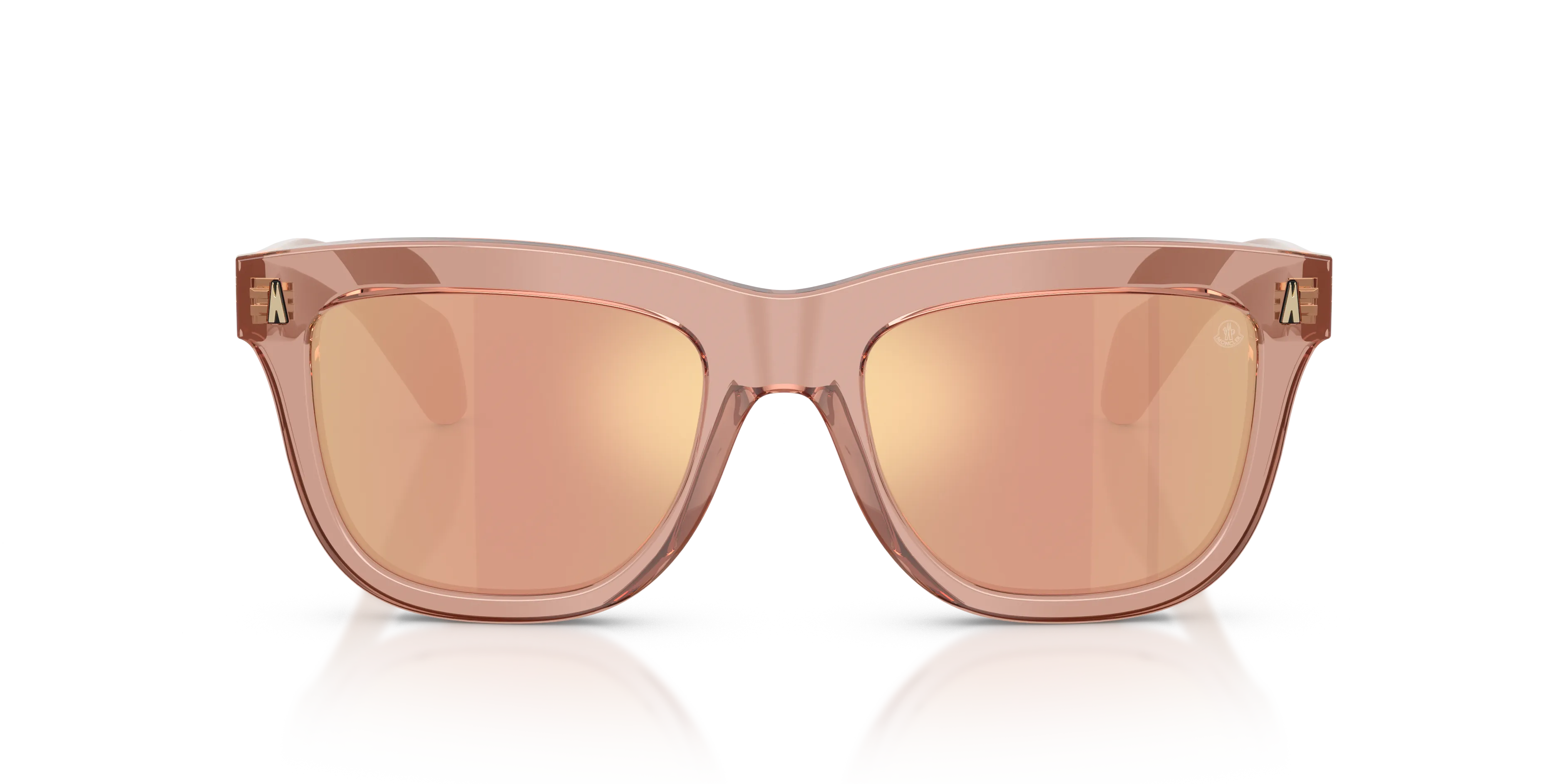 Moncler ME6023 BRONZZ 30087J Occhiali da sole Acetato Rosa Rosa Pillow Normale Specchiato - immagine 3