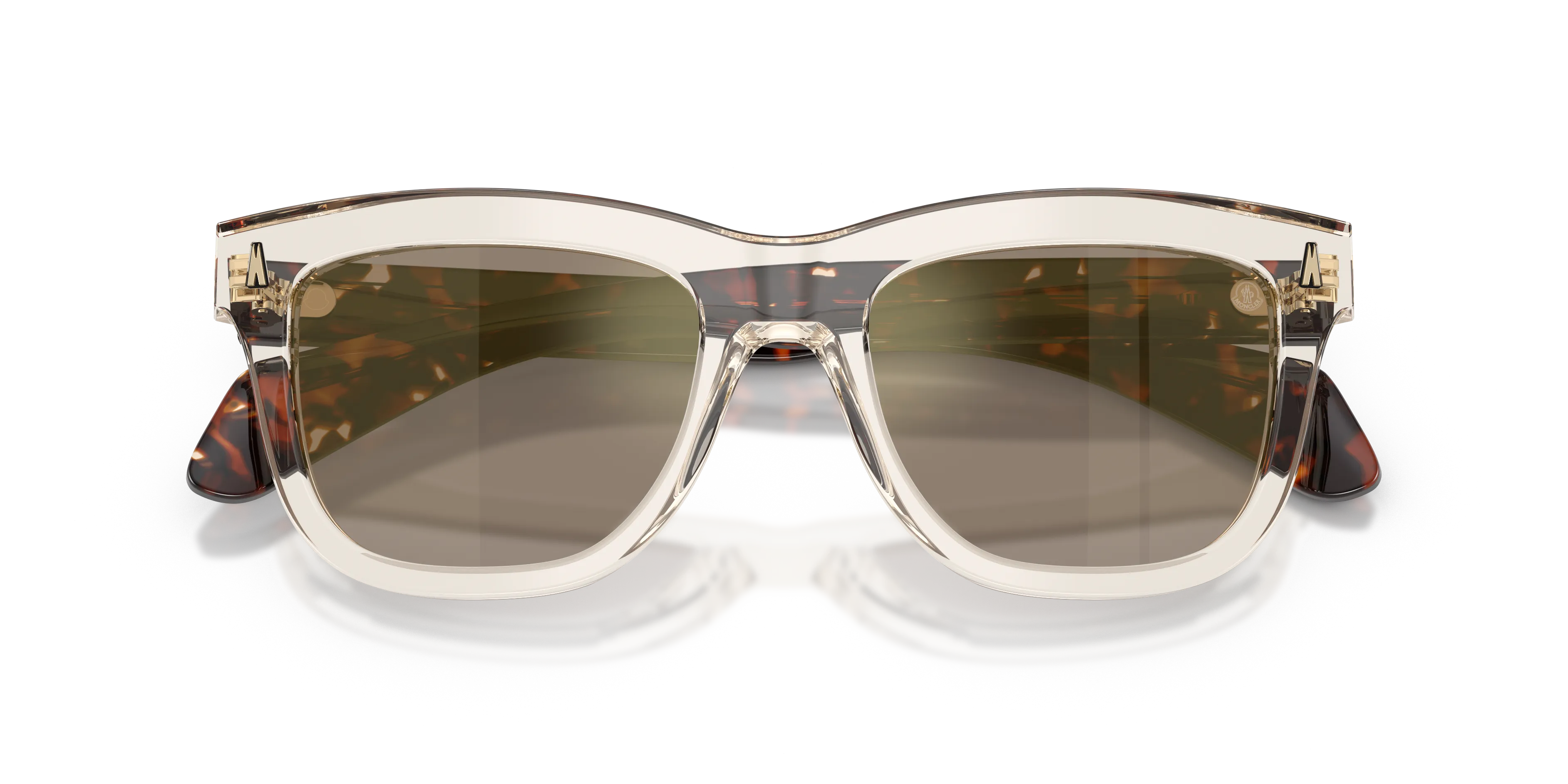 Moncler ME6023 BRONZZ 30035A Occhiali da sole Acetato Bianco Oro Pillow Normale - immagine 2