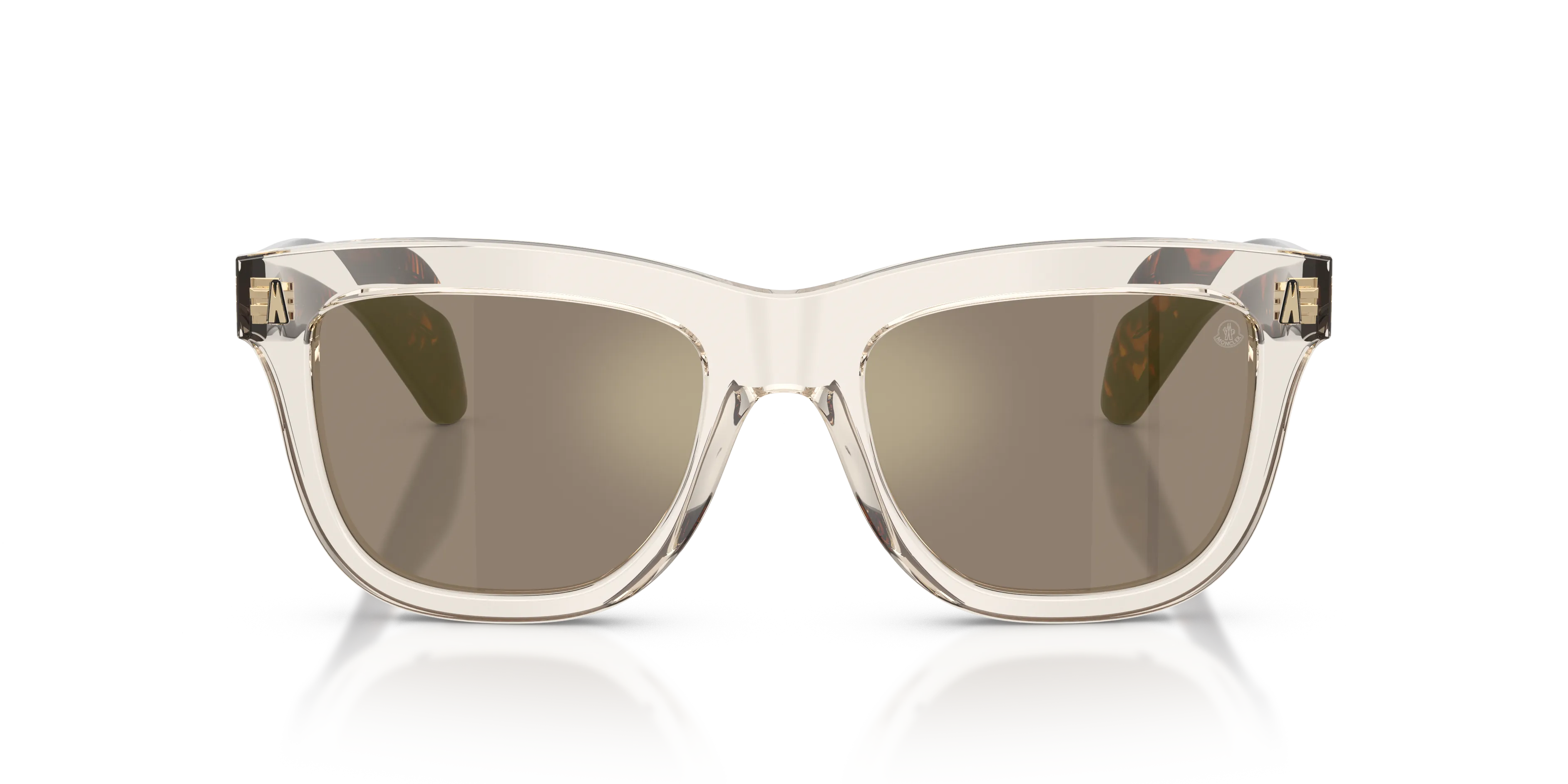 Moncler ME6023 BRONZZ 30035A Occhiali da sole Acetato Bianco Oro Pillow Normale - immagine 3