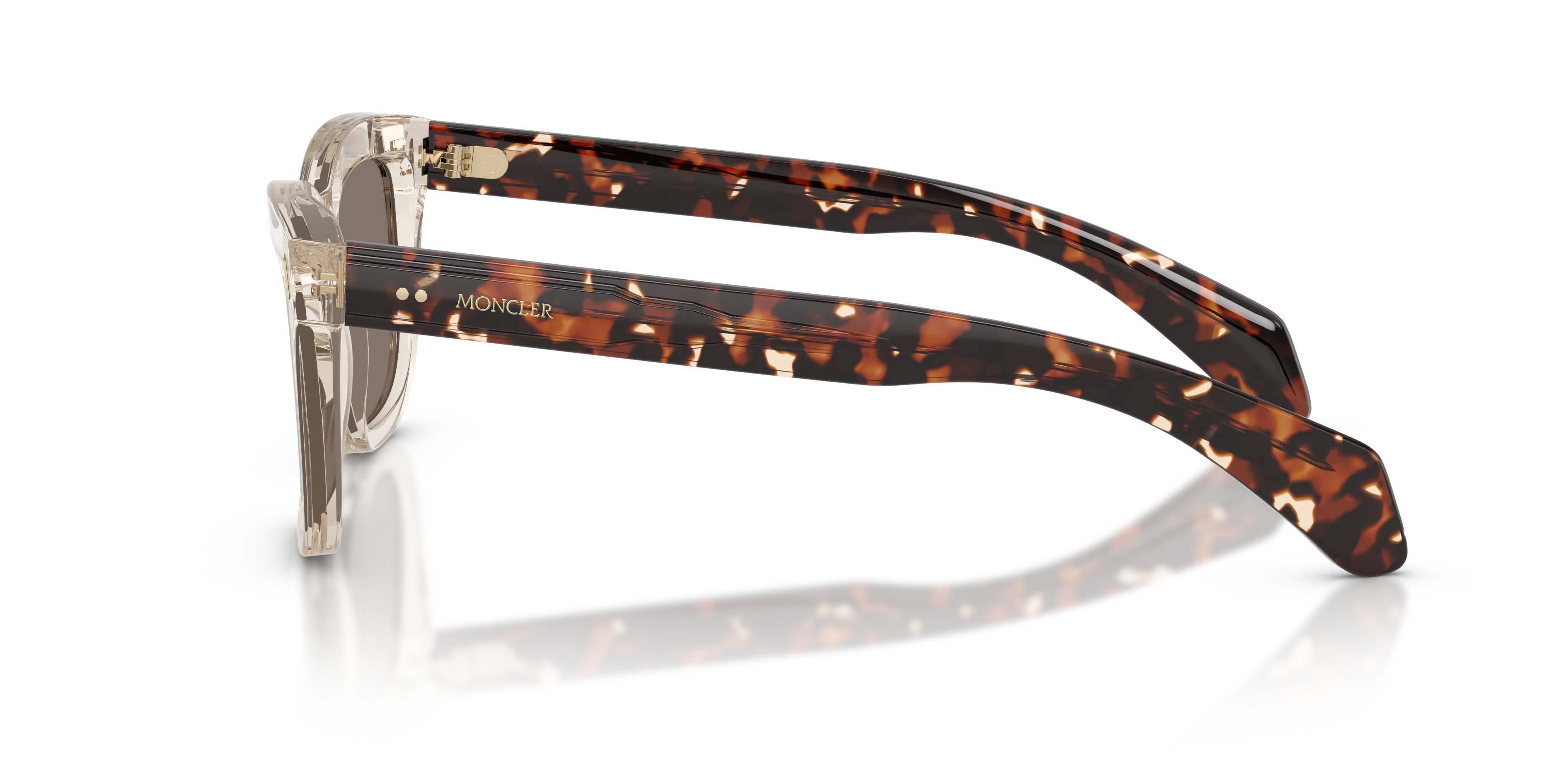 Moncler ME6023 BRONZZ 30035A Occhiali da sole Acetato Bianco Oro Pillow Normale - immagine 4
