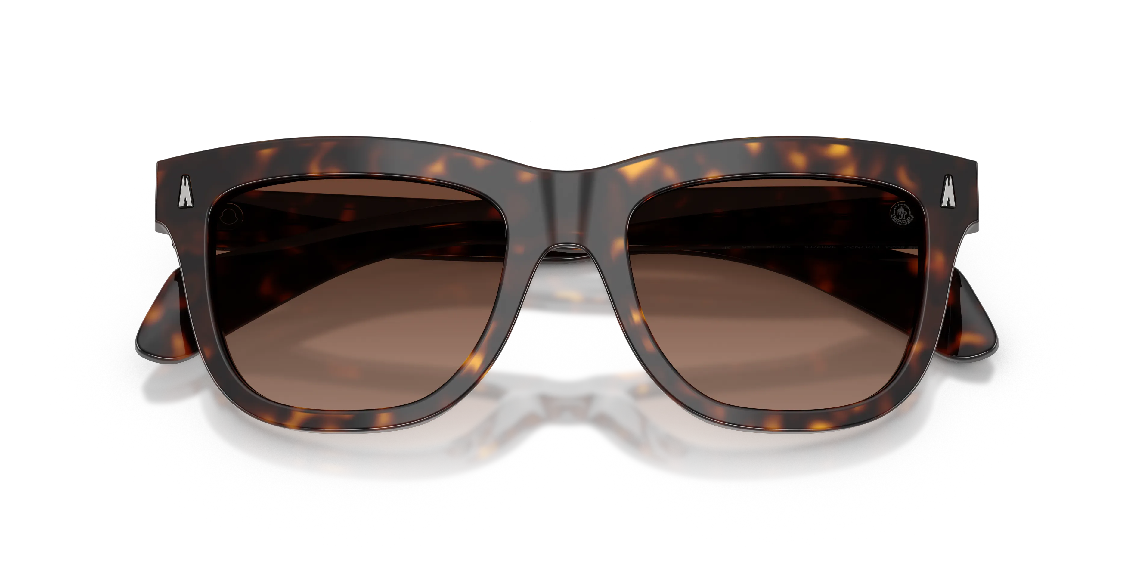 Moncler ME6023 BRONZZ 3002T5 Occhiali da sole Acetato Tartaruga Marrone Pillow Polarizzata - immagine 2