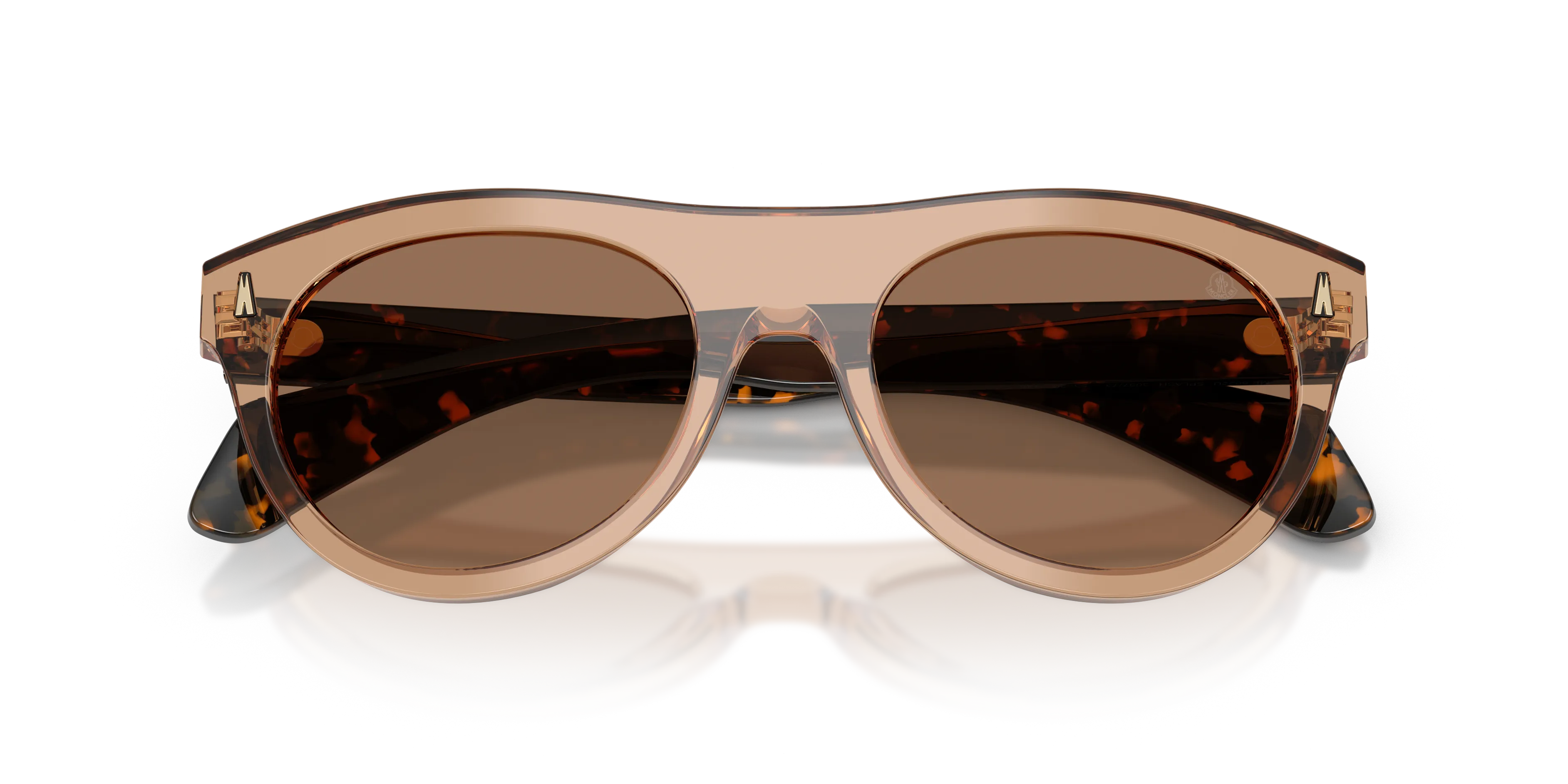 Moncler ME6022U SPLASH 303773 Occhiali da sole Acetato Marrone Marrone Rotonda Normale - immagine 2