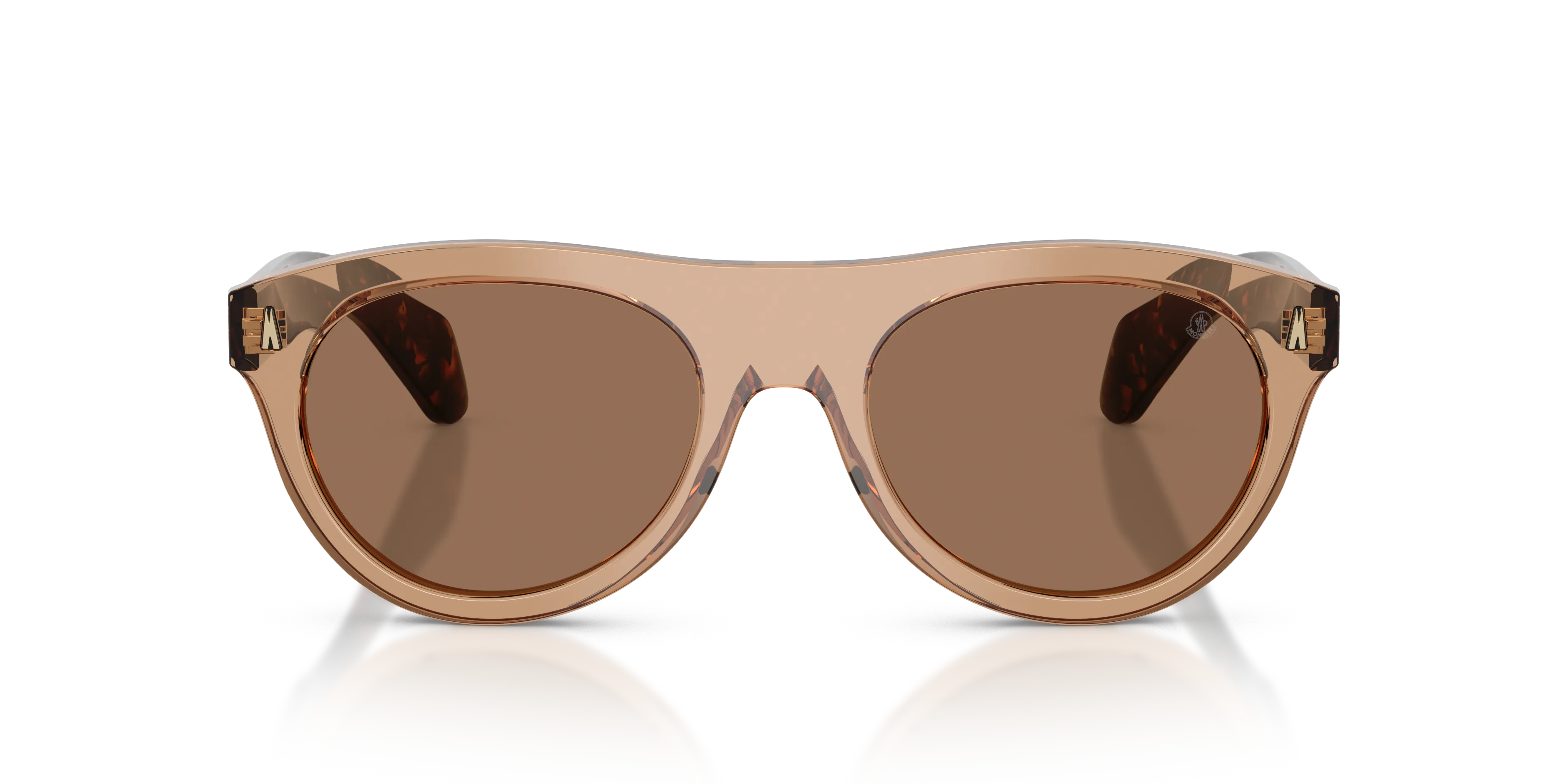 Moncler ME6022U SPLASH 303773 Occhiali da sole Acetato Marrone Marrone Rotonda Normale - immagine 3