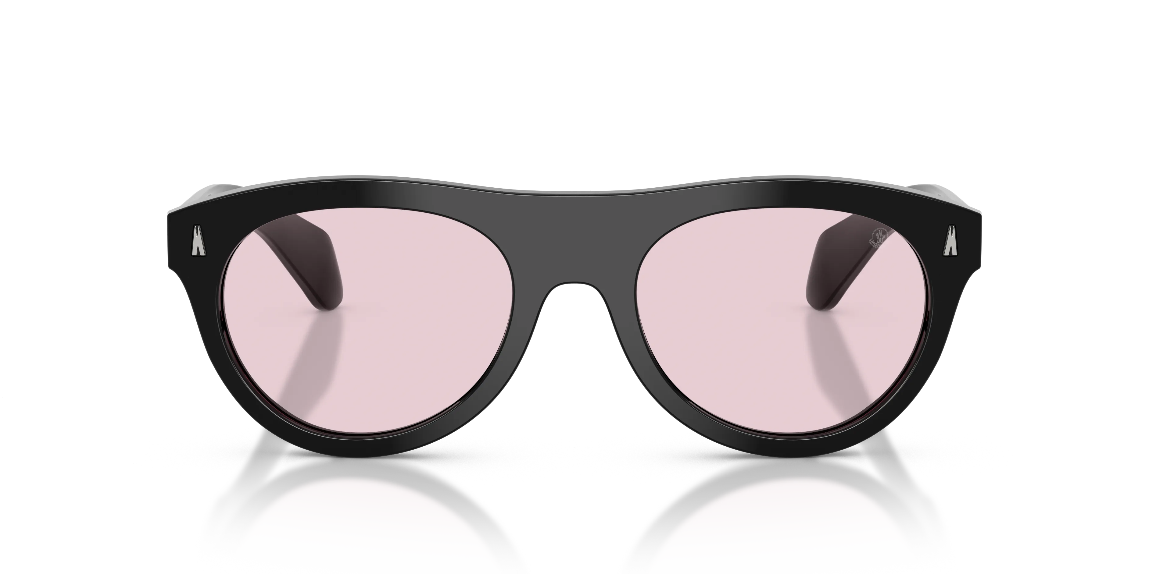 Moncler ME6022U SPLASH 3001P5 Occhiali da sole Acetato Nero Rosa Rotonda Fotocromatiche - immagine 3