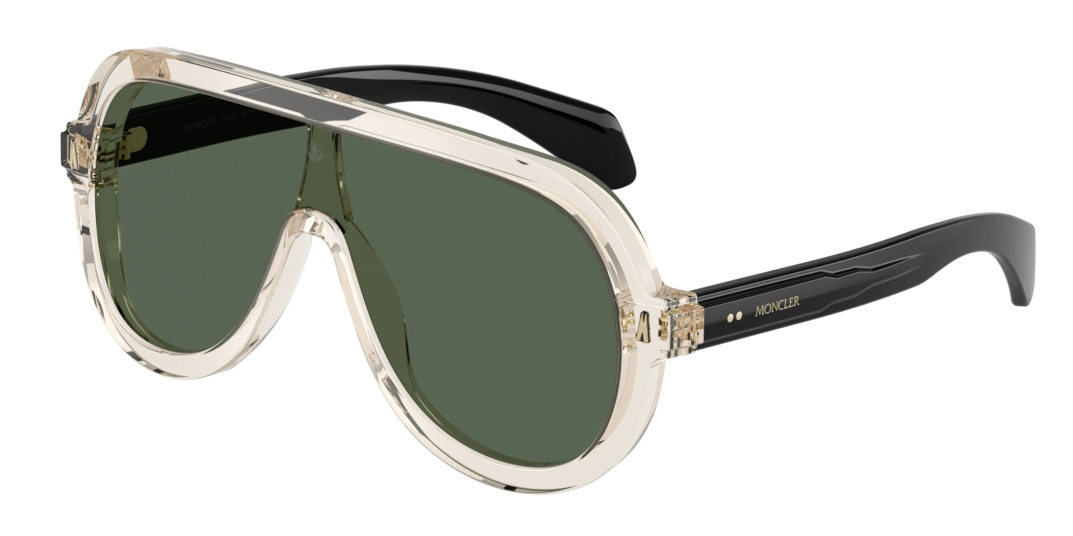 Moncler ME6021U SUNSETTE 300371 Occhiali da sole Acetato Bianco Pilot Normale - immagine 1