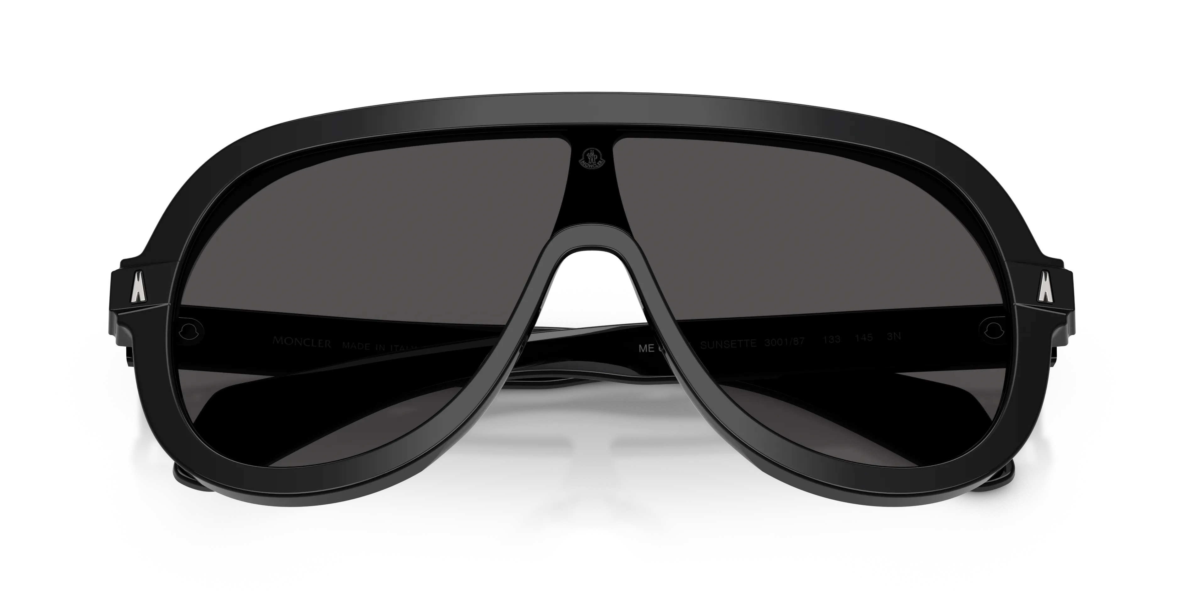 Moncler ME6021U SUNSETTE 300187 Occhiali da sole Acetato Nero Grigio Pilot Normale - immagine 2