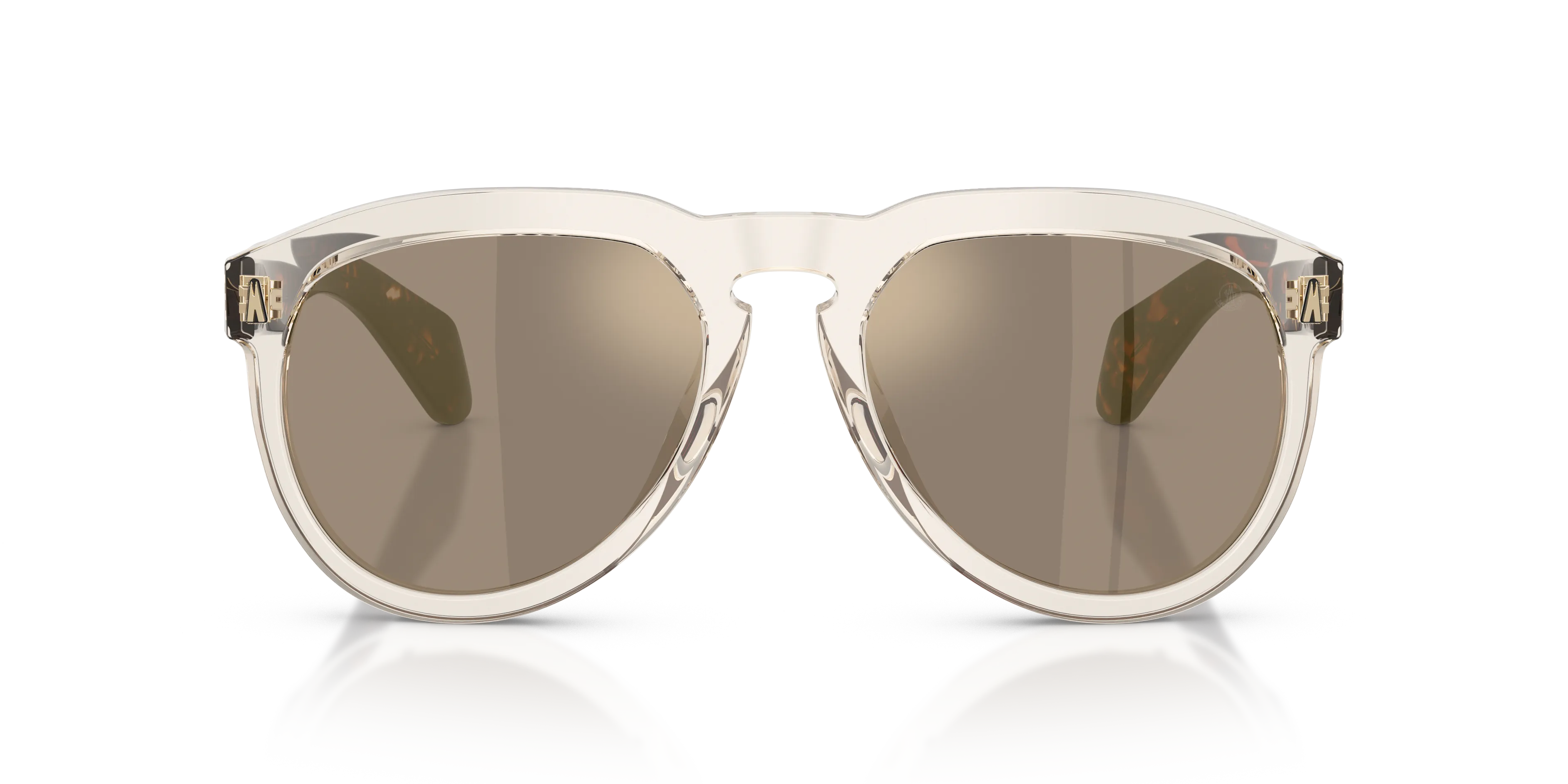 Moncler ME6020U ISOPLETH 30035A Occhiali da sole Acetato Bianco Oro Pilot Normale - immagine 3