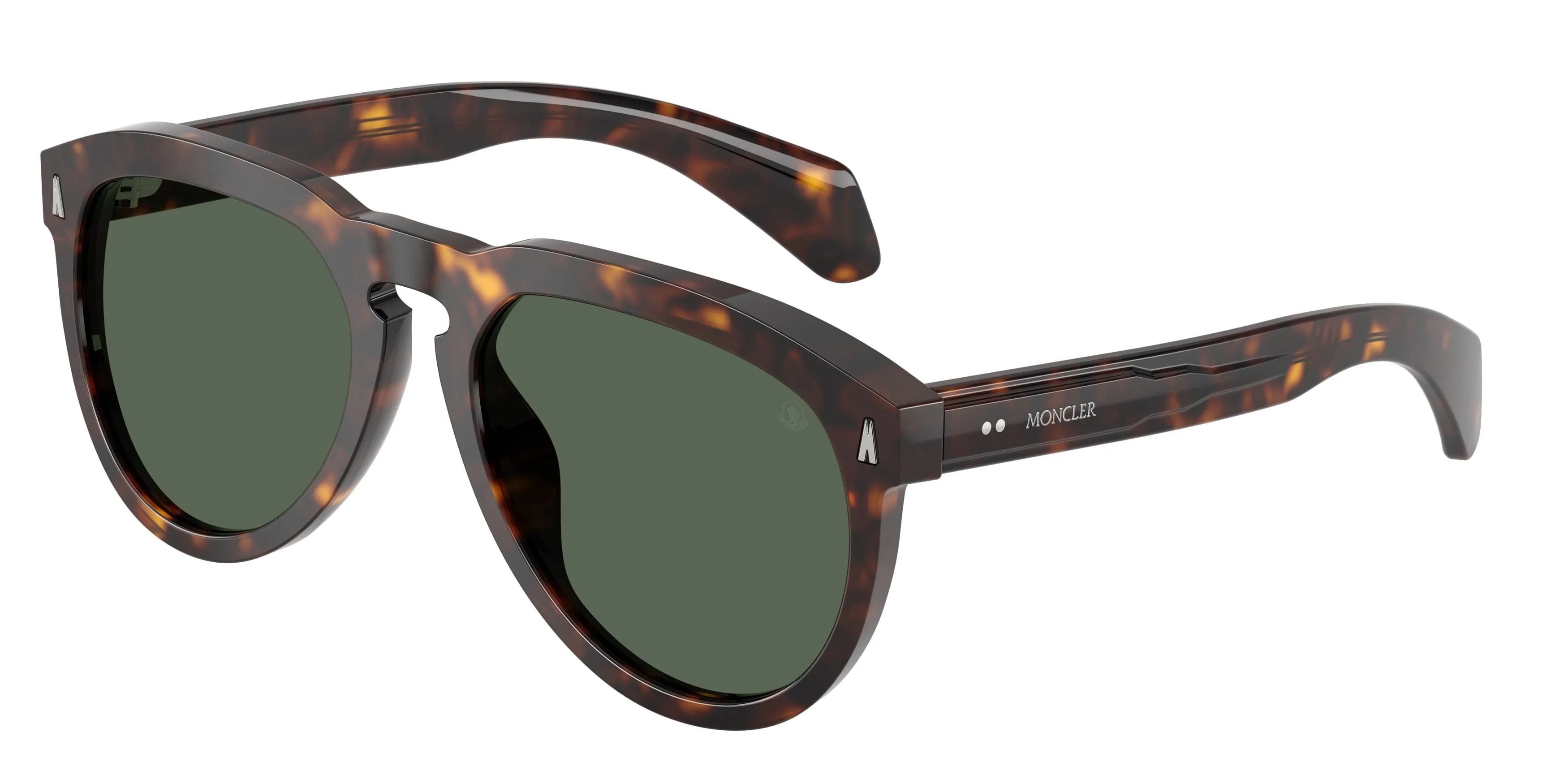Moncler ME6020U ISOPLETH 300271 Occhiali da sole Acetato Tartaruga Verde Pilot Normale - immagine 1