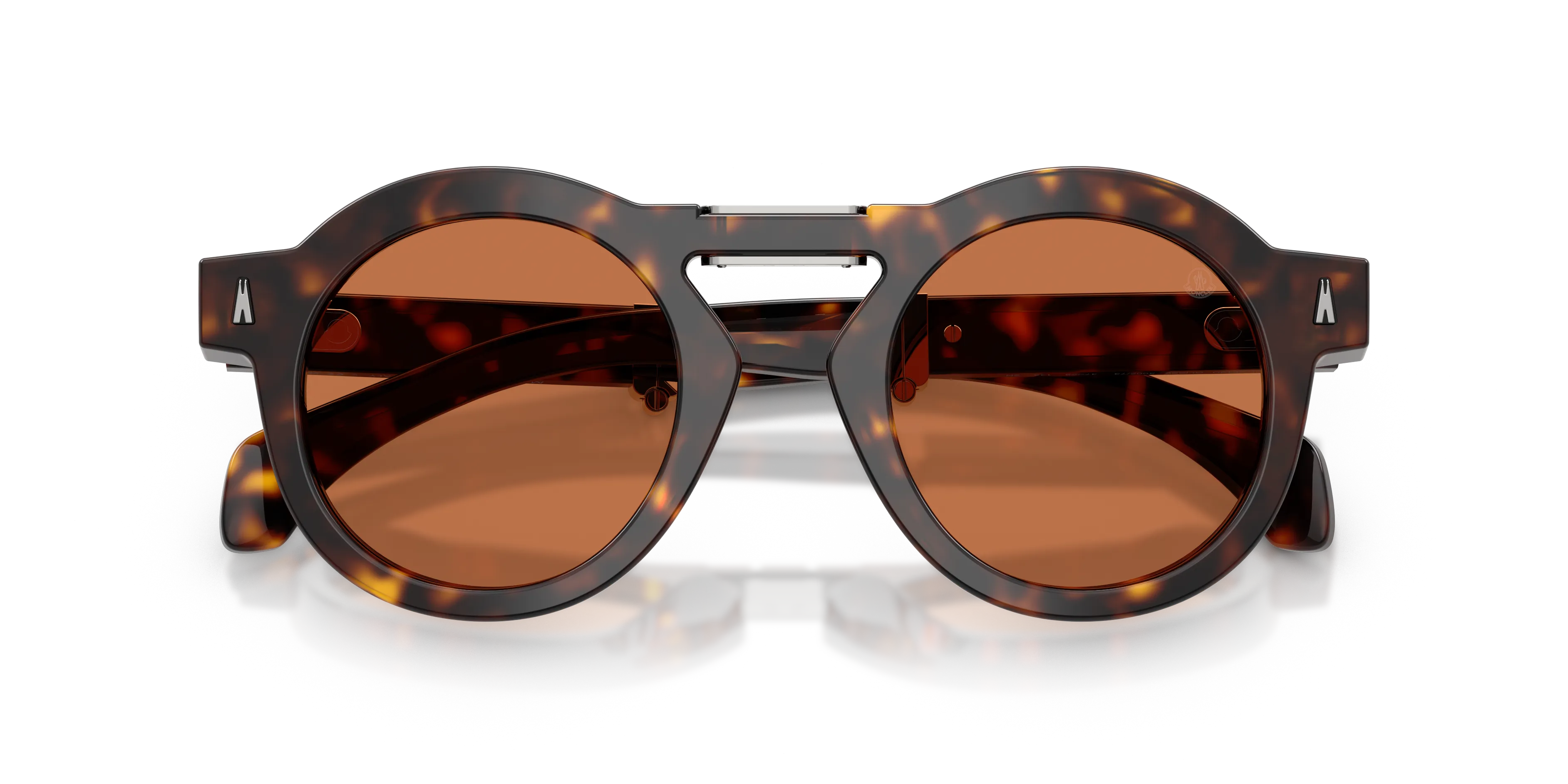 Moncler ME6019U GLISSE 300273 Occhiali da sole Acetato Tartaruga Marrone Rotonda Normale - immagine 2