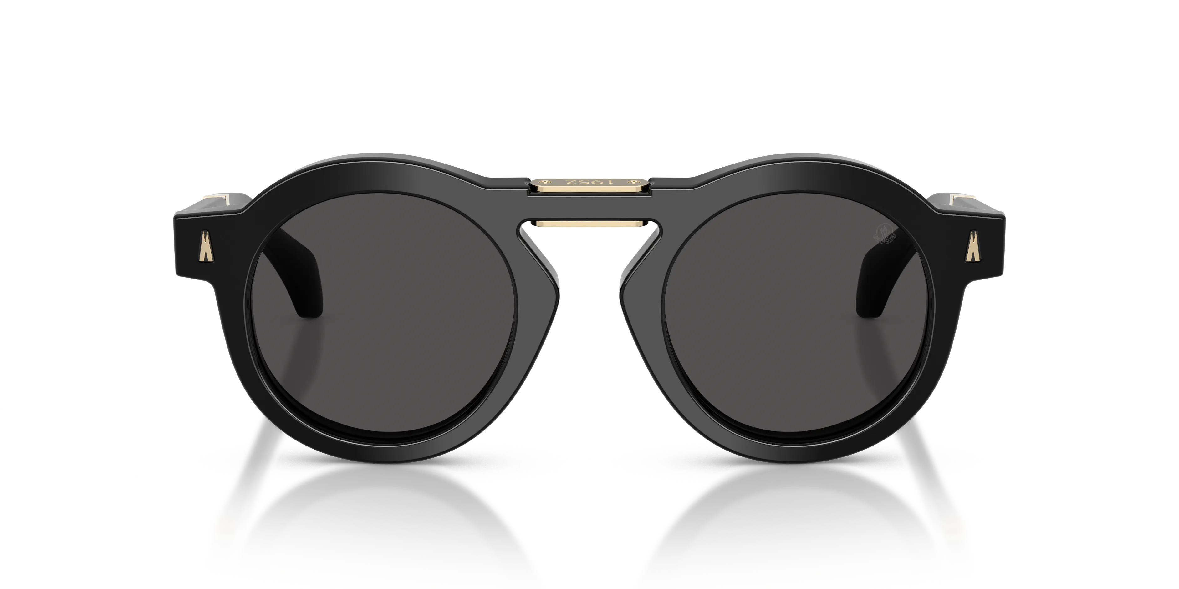 Moncler ME6019U GLISSE 300187 Occhiali da sole Acetato Nero Grigio Rotonda Normale - immagine 3