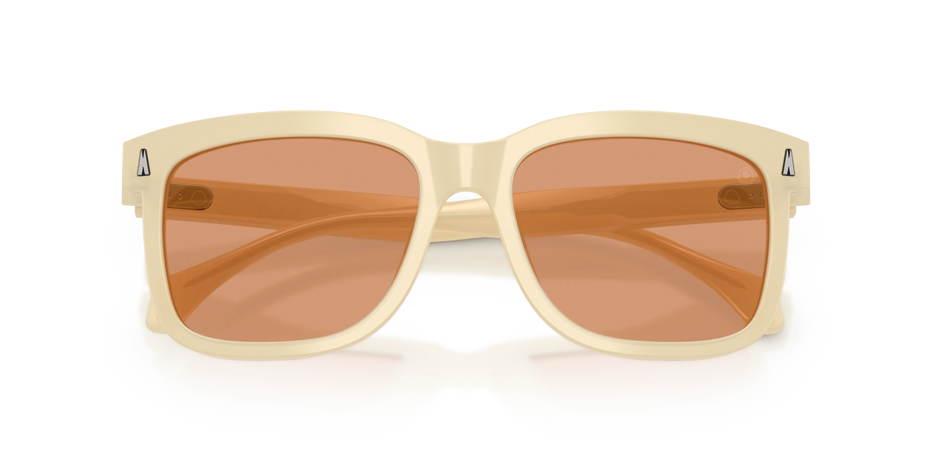 Moncler ME6018 VALAIRE 3035/7 Occhiali da sole Acetato Bianco Marrone Pillow Normale - immagine 2