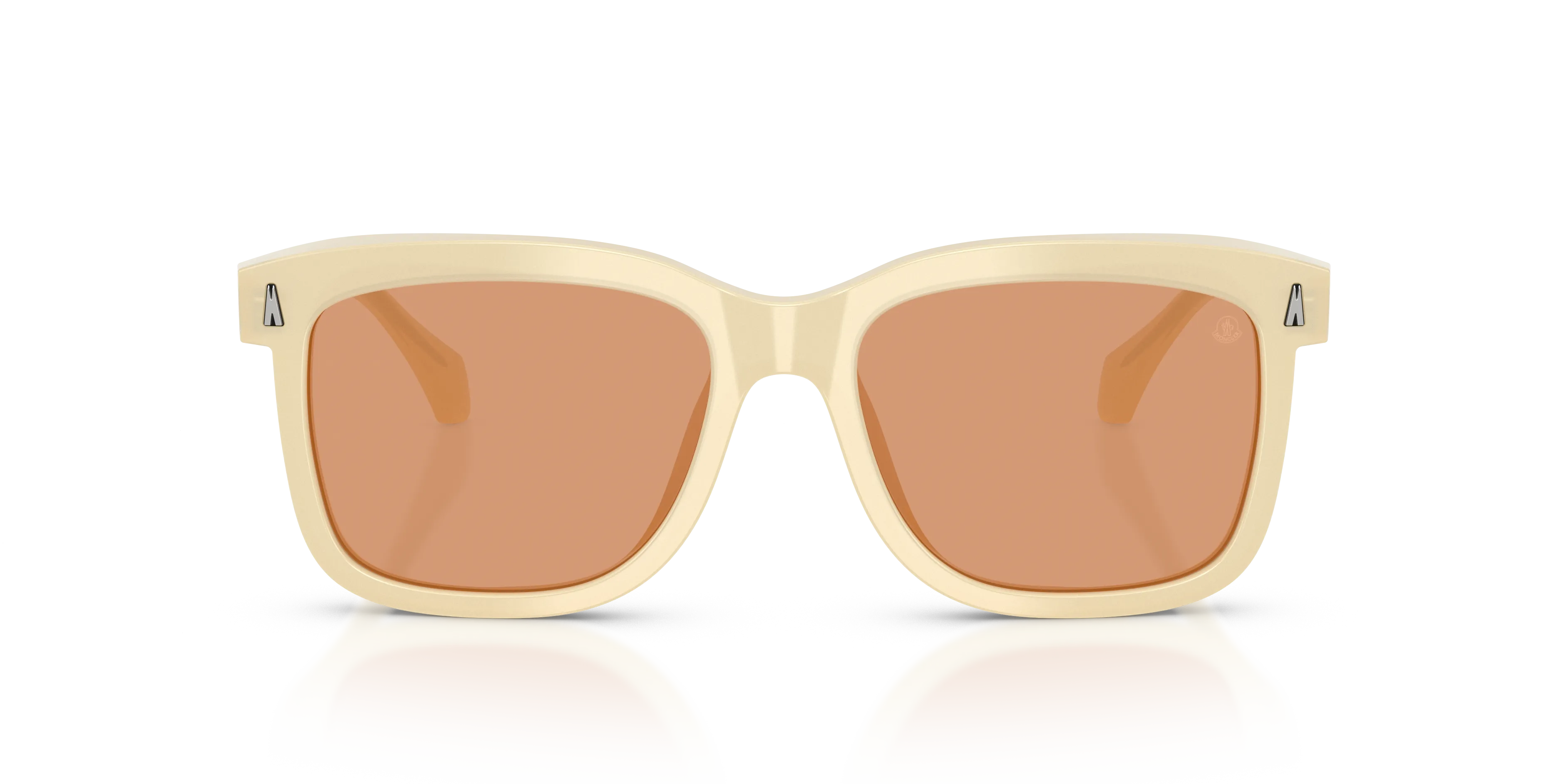 Moncler ME6018 VALAIRE 3035/7 Occhiali da sole Acetato Bianco Marrone Pillow Normale - immagine 3