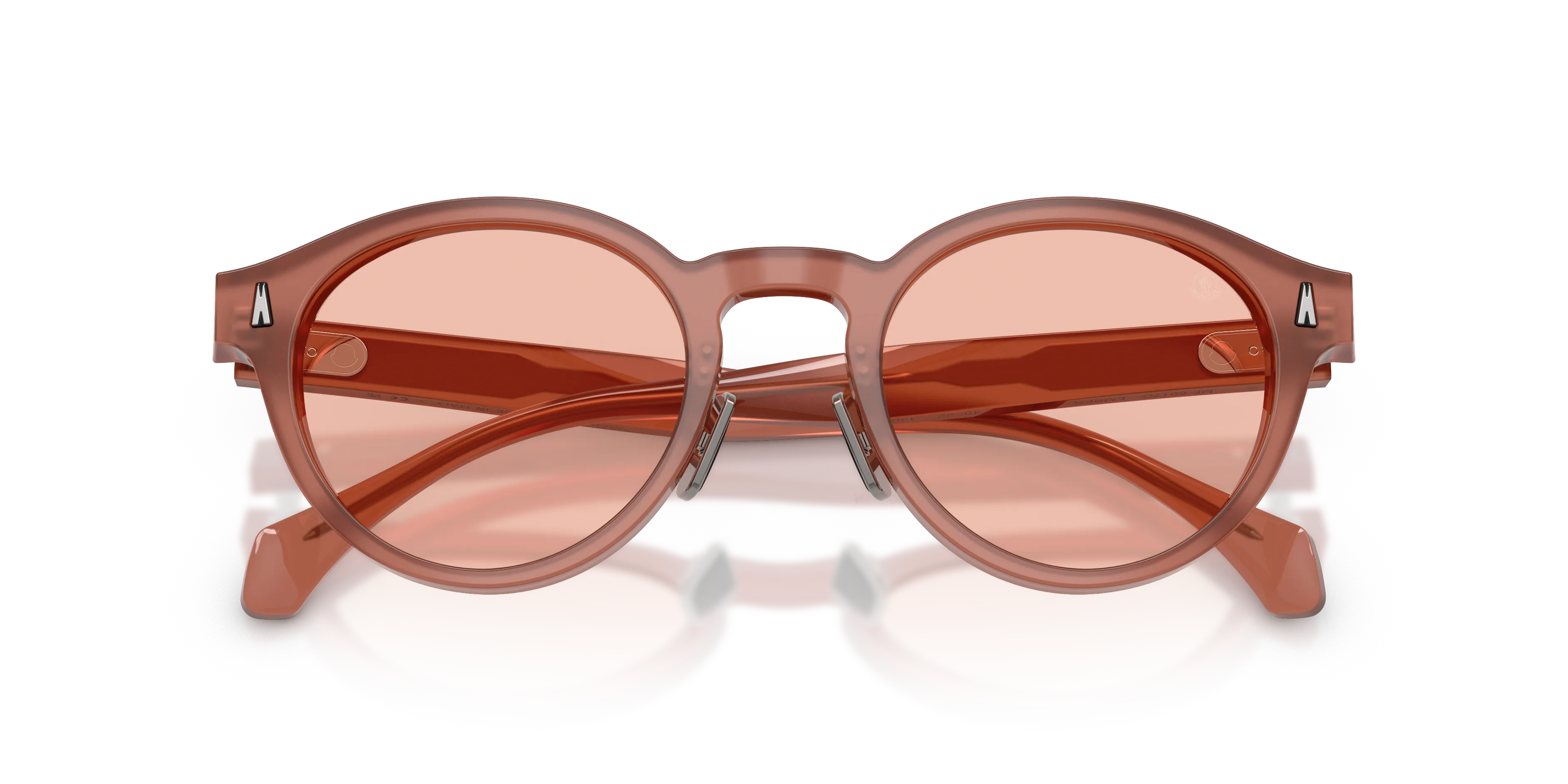 Moncler ME6017D EMBER 302684 Occhiali da sole Acetato Rosa Rosa Rotonda Normale - immagine 2