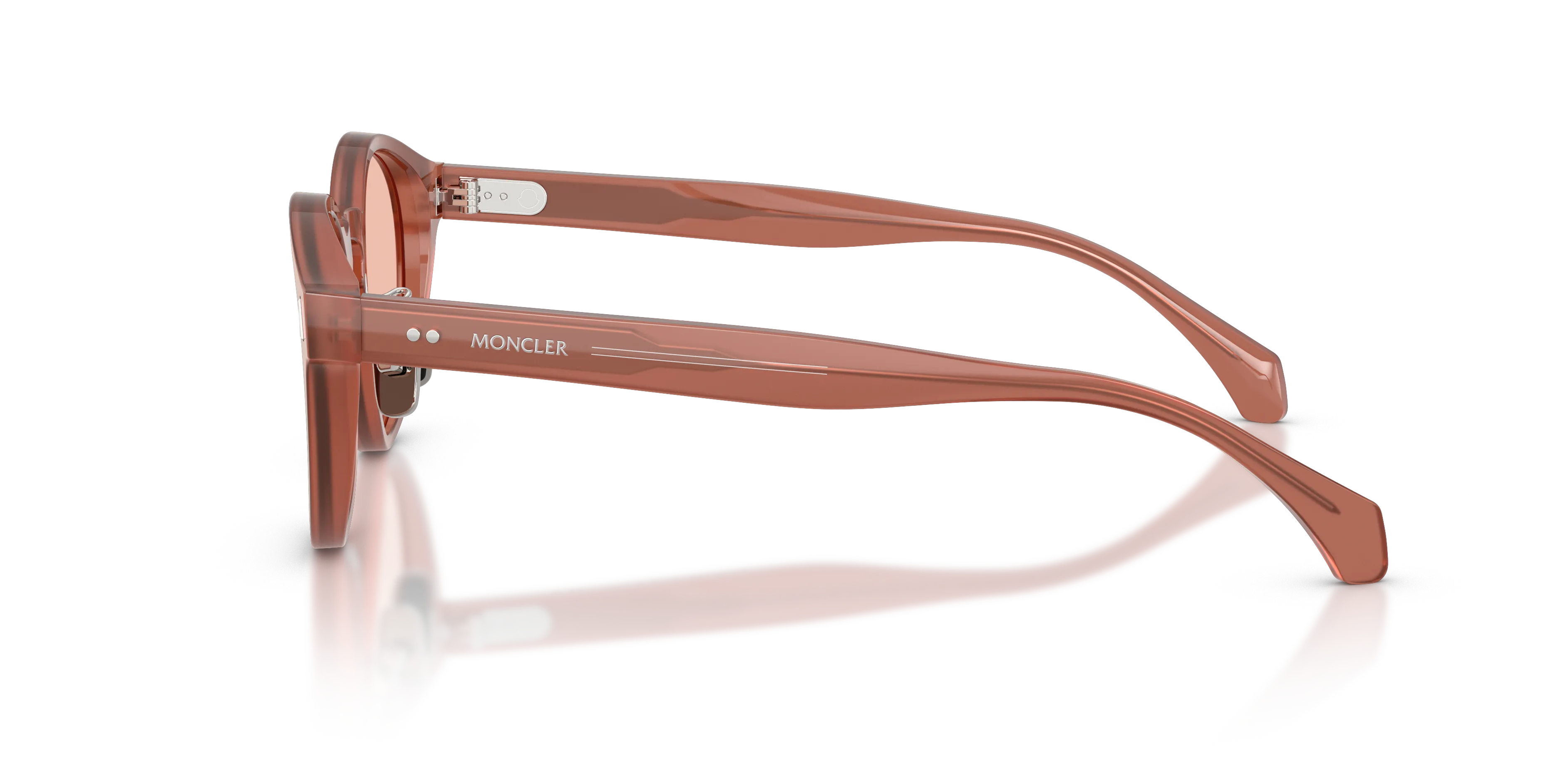 Moncler ME6017D EMBER 302684 Occhiali da sole Acetato Rosa Rosa Rotonda Normale - immagine 4