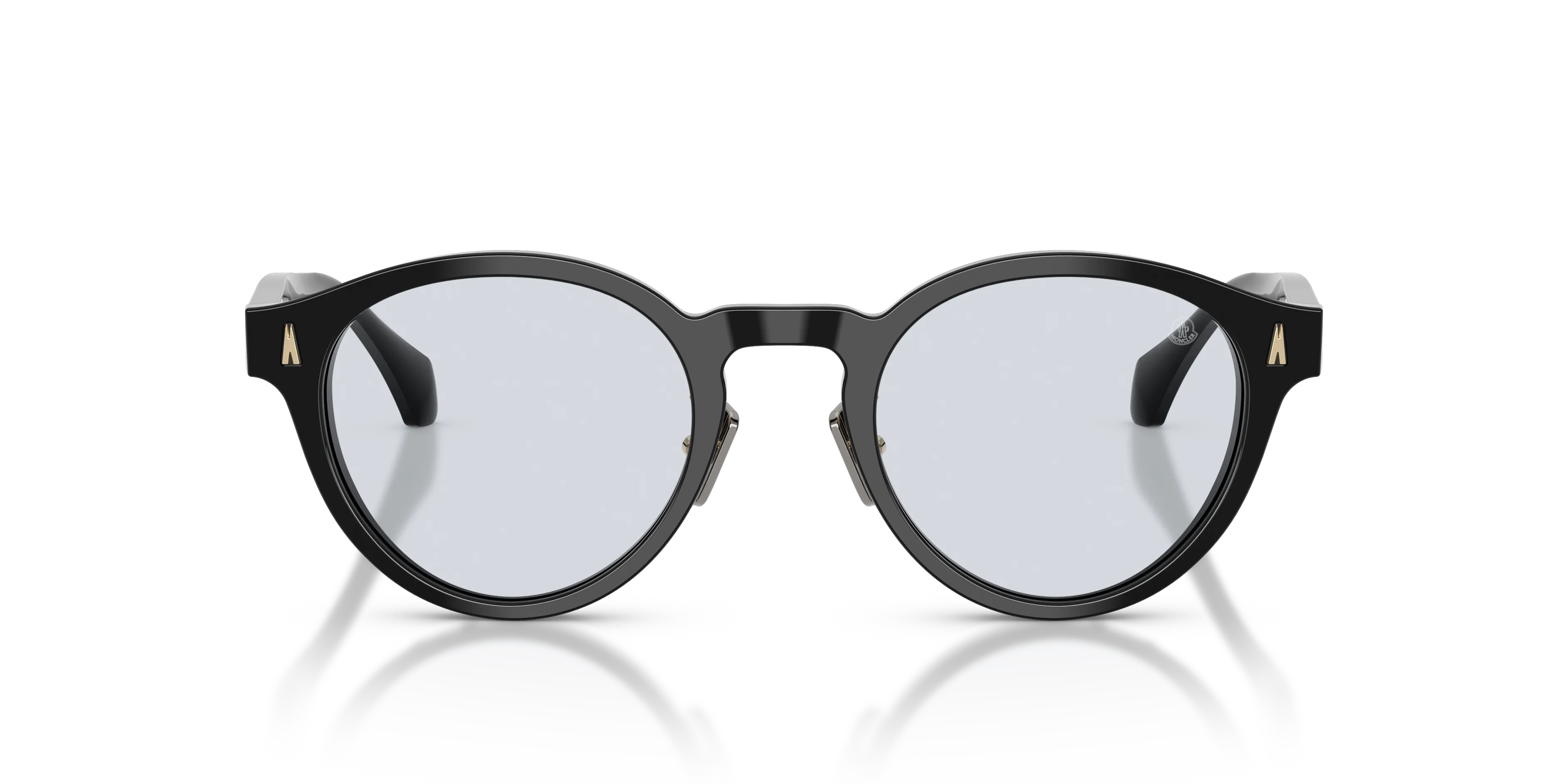 Moncler ME6017D EMBER 300172 Occhiali da sole Acetato Nero Azzurro Rotonda Normale - immagine 3