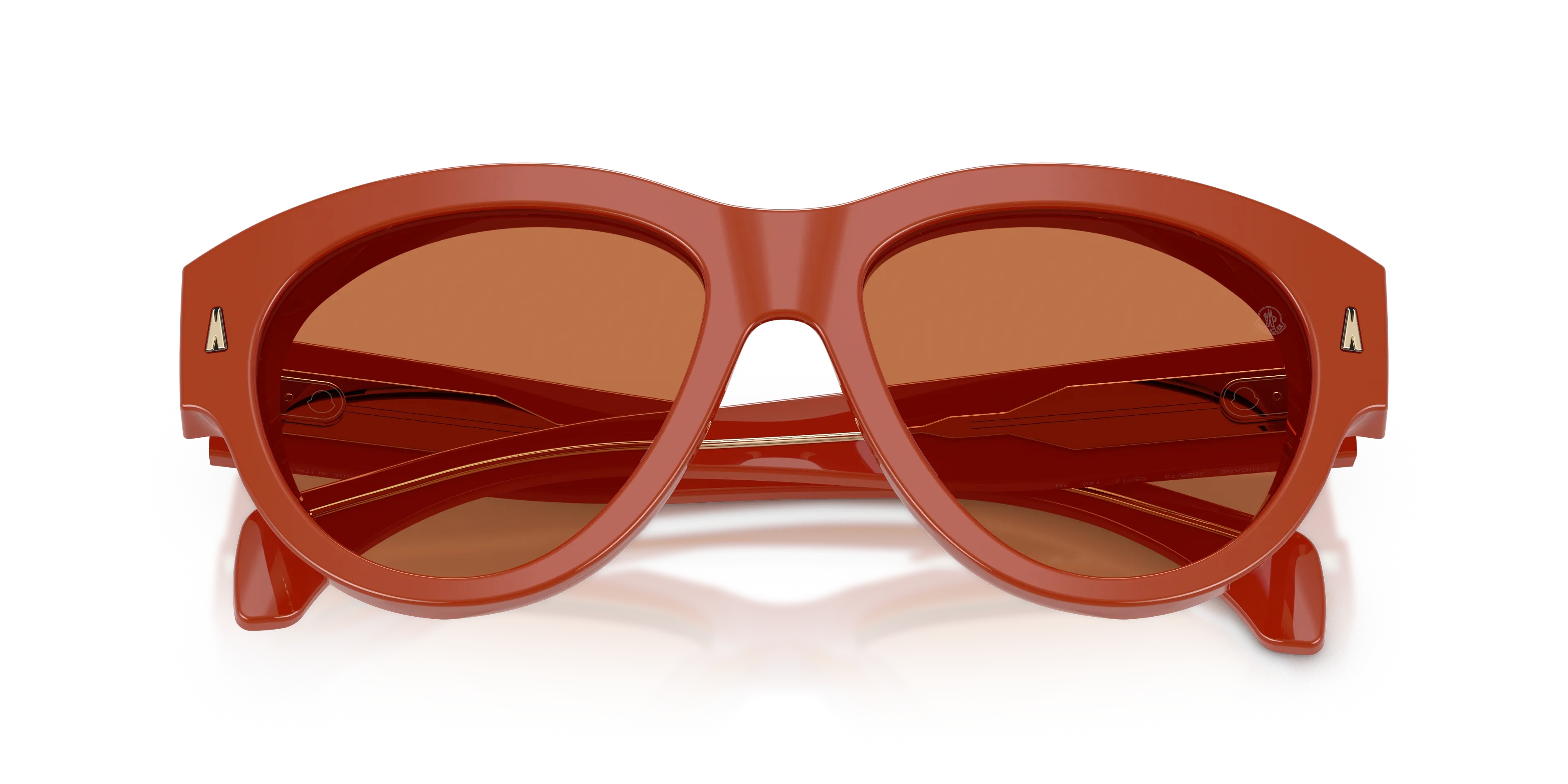 Moncler ME6016U CHICANE 302573 Occhiali da sole Acetato Arancione Marrone Pilot Normale - immagine 2