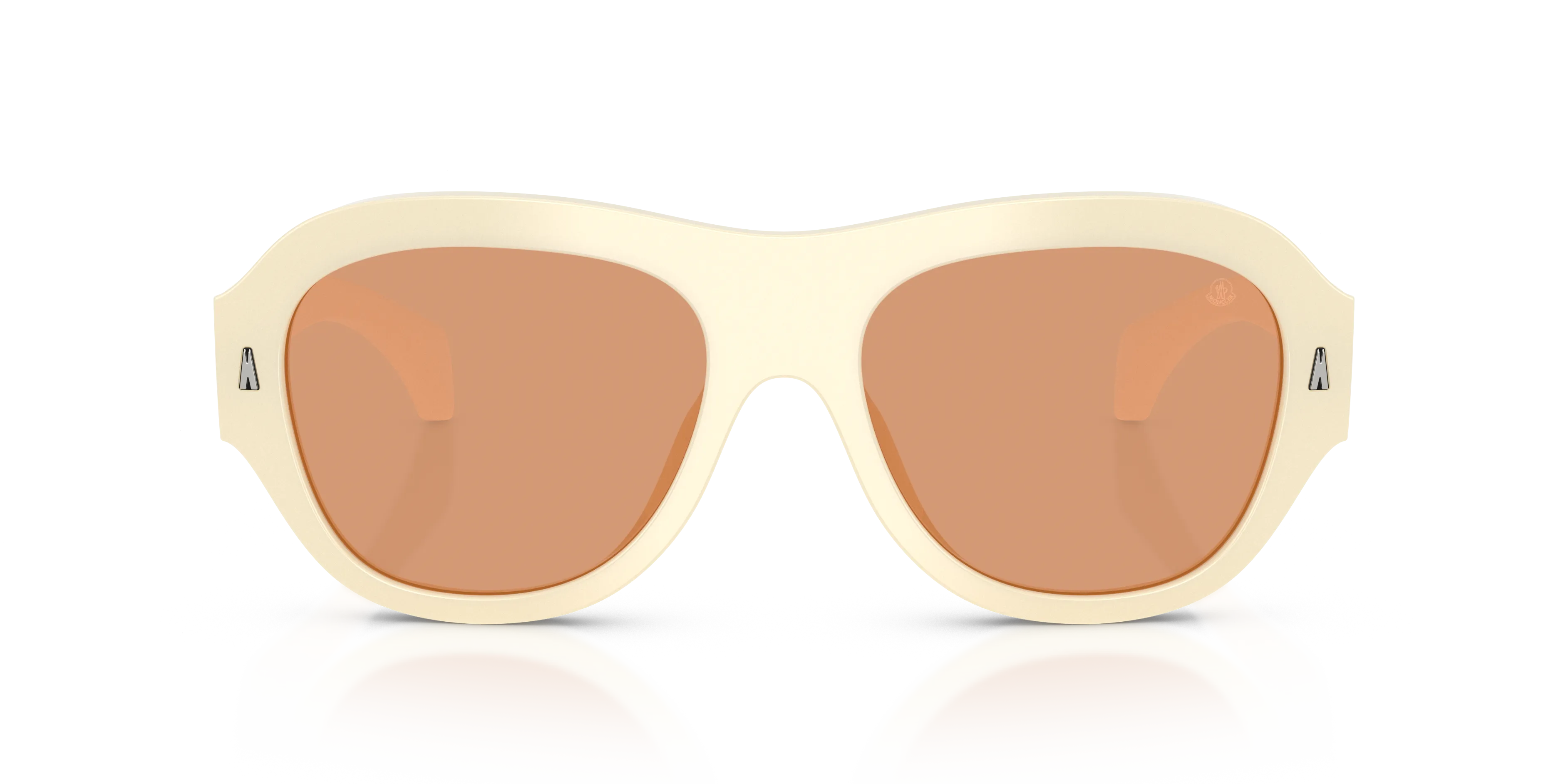 Moncler ME6015U ELEVANE 3035/7 Occhiali da sole Acetato Bianco Marrone Geometrica Normale - immagine 3