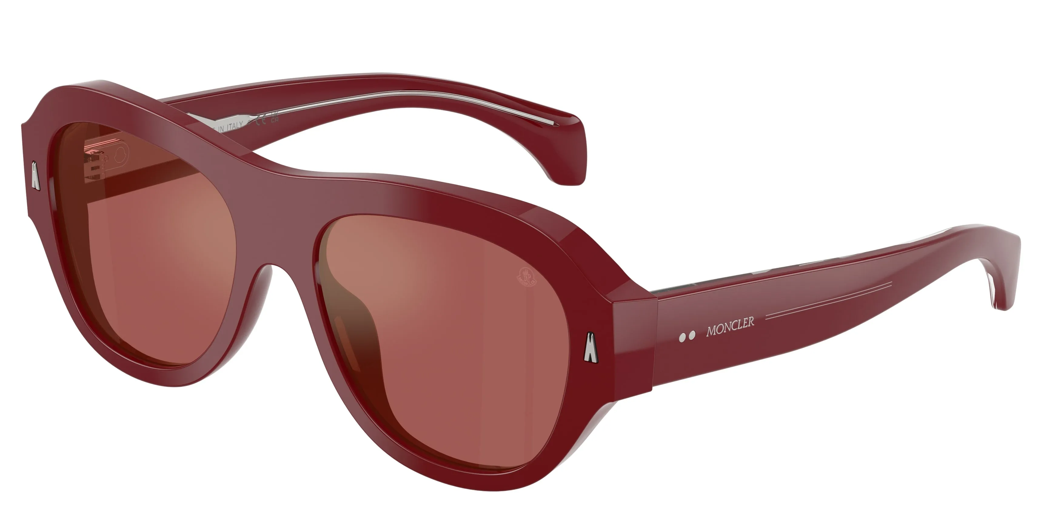 Moncler ME6015U ELEVANE 302654 Occhiali da sole Acetato Rosa Viola Geometrica Normale Specchiato - immagine 1