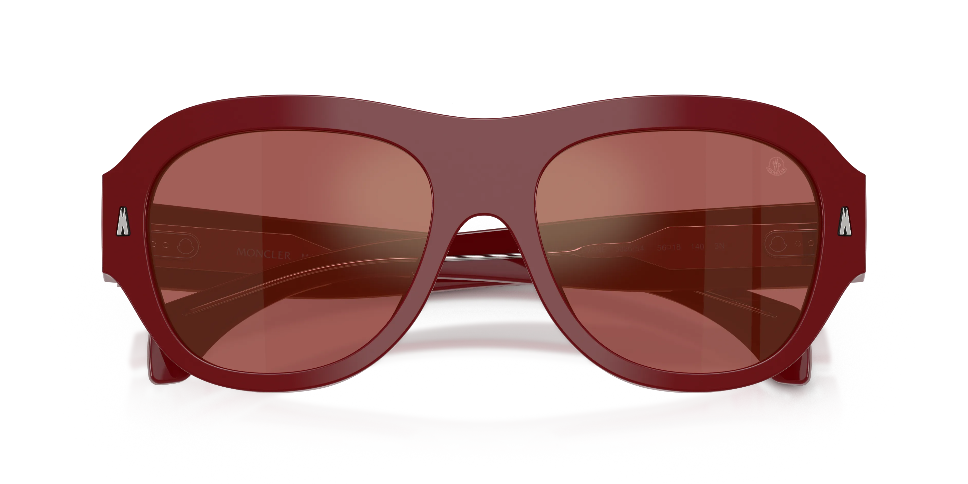 Moncler ME6015U ELEVANE 302654 Occhiali da sole Acetato Rosa Viola Geometrica Normale Specchiato - immagine 2