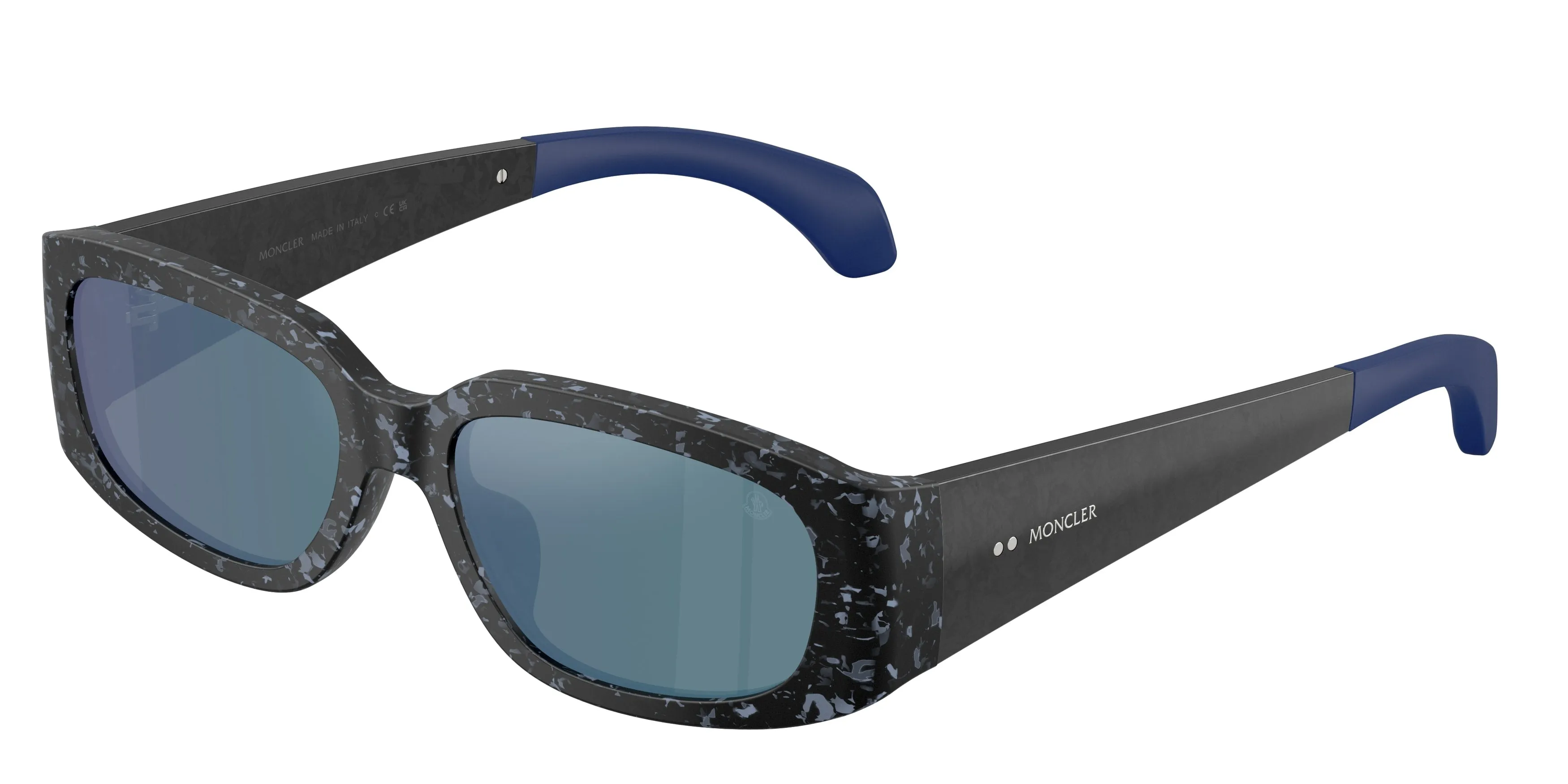 Moncler ME6014U LUMIN 303325 Occhiali da sole Acetato Blu Blu Squadrata Normale - immagine 1