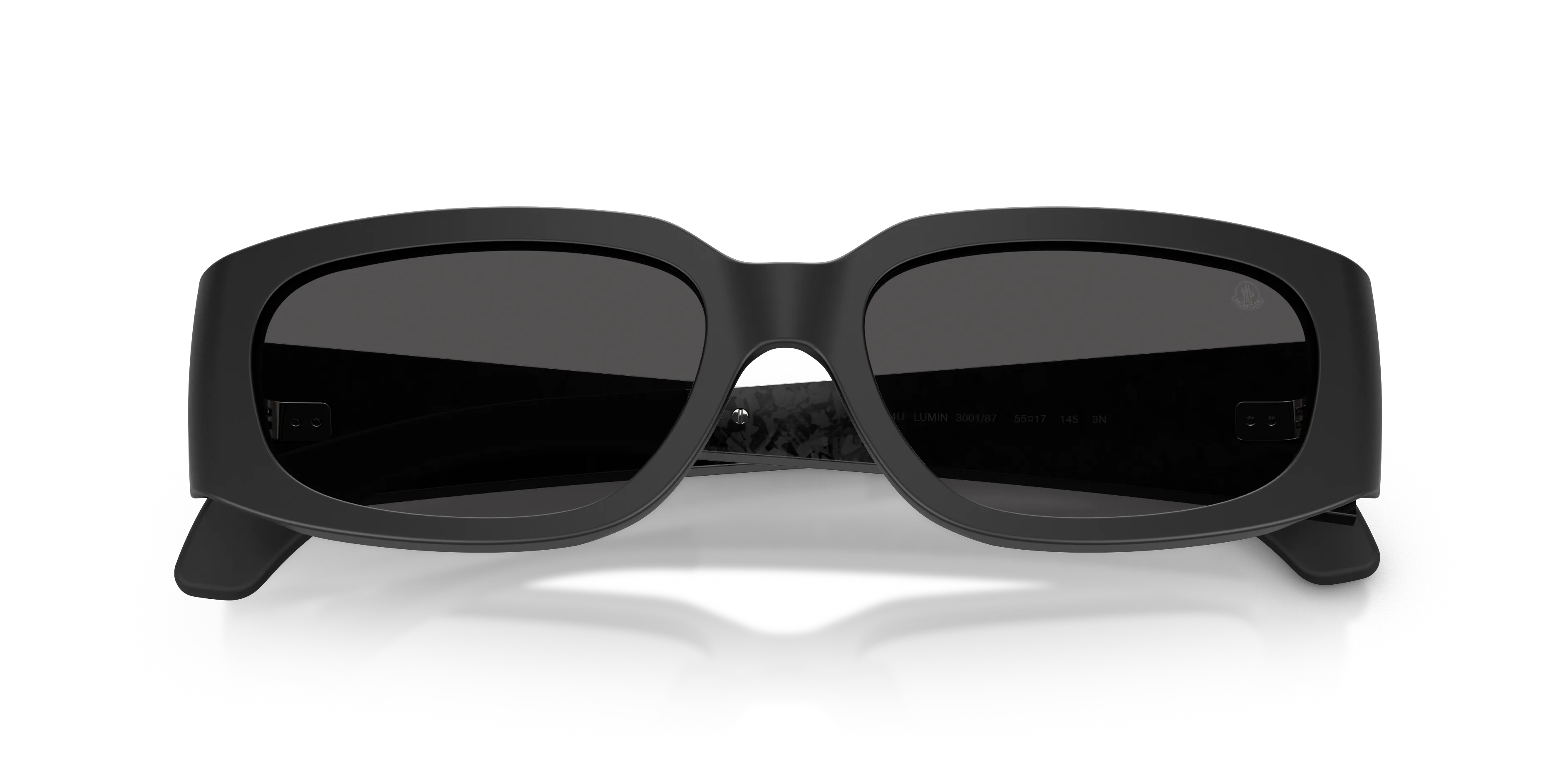 Moncler ME6014U LUMIN 300187 Occhiali da sole Acetato Nero Grigio Squadrata Normale - immagine 2