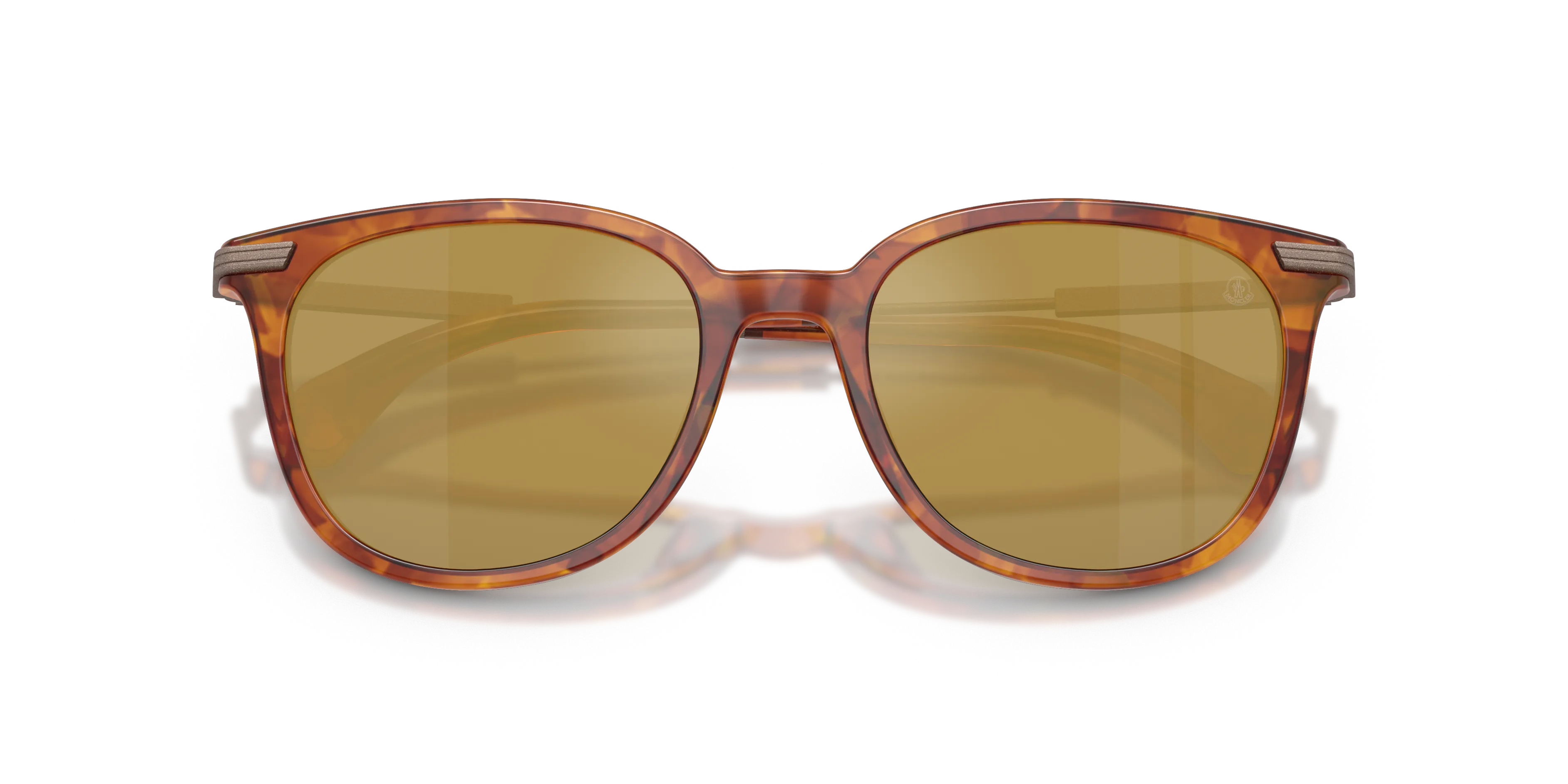 Moncler ME6013 KORRA 300475 Occhiali da sole Acetato Tartaruga Verde Rotonda Normale Specchiato - immagine 2