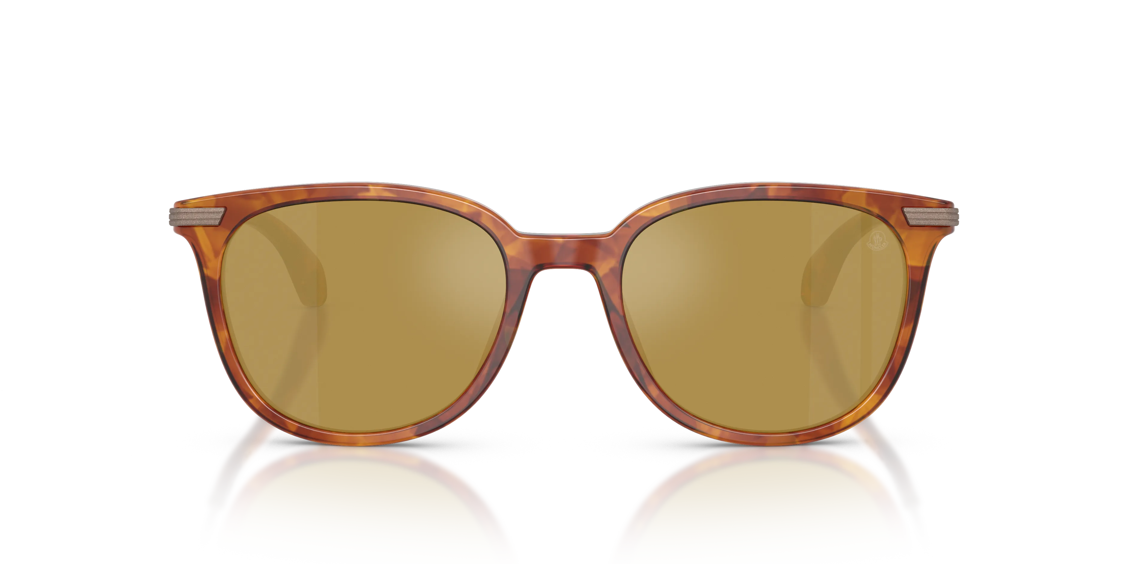 Moncler ME6013 KORRA 300475 Occhiali da sole Acetato Tartaruga Verde Rotonda Normale Specchiato - immagine 3