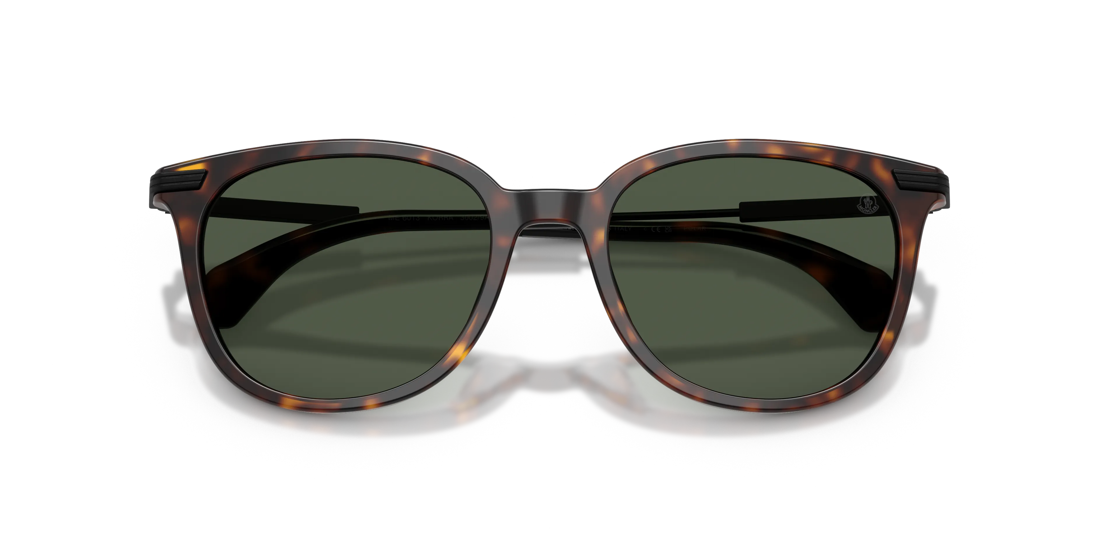 Moncler ME6013 KORRA 30029A Occhiali da sole Acetato Tartaruga Verde Rotonda Polarizzata - immagine 2