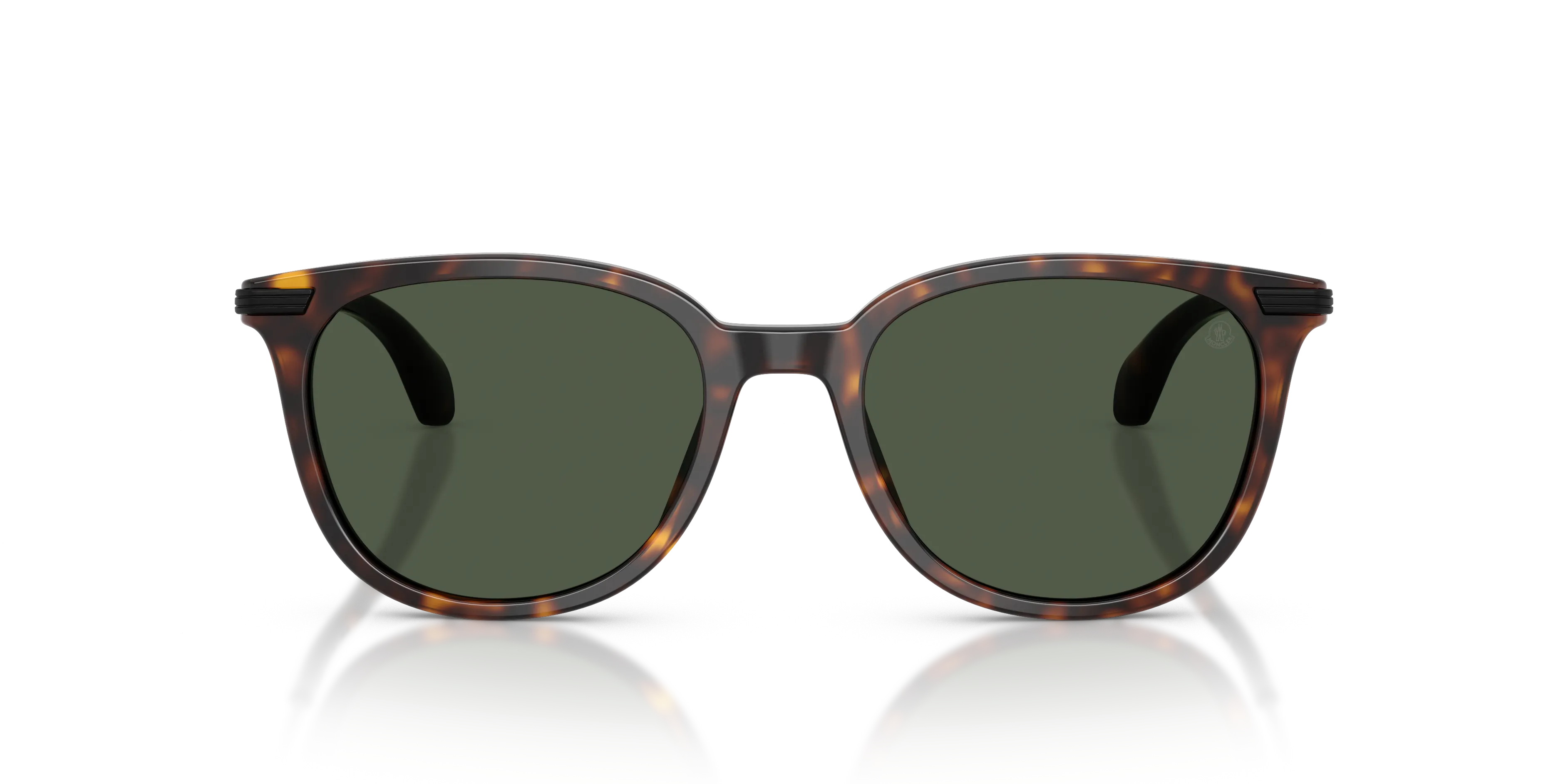 Moncler ME6013 KORRA 30029A Occhiali da sole Acetato Tartaruga Verde Rotonda Polarizzata - immagine 3