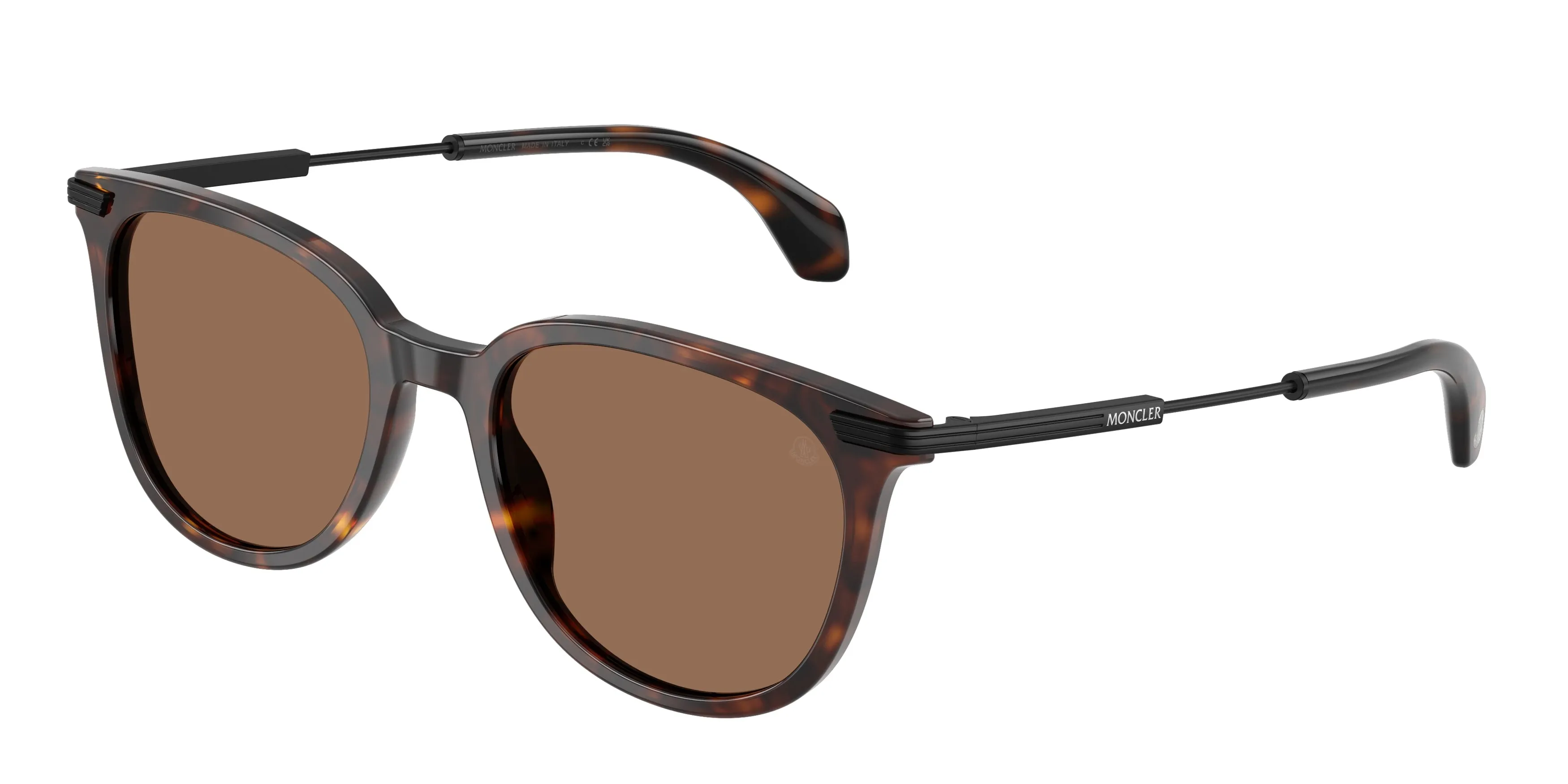 Moncler ME6013 KORRA 300273 Occhiali da sole Acetato Tartaruga Marrone Rotonda Normale - immagine 1