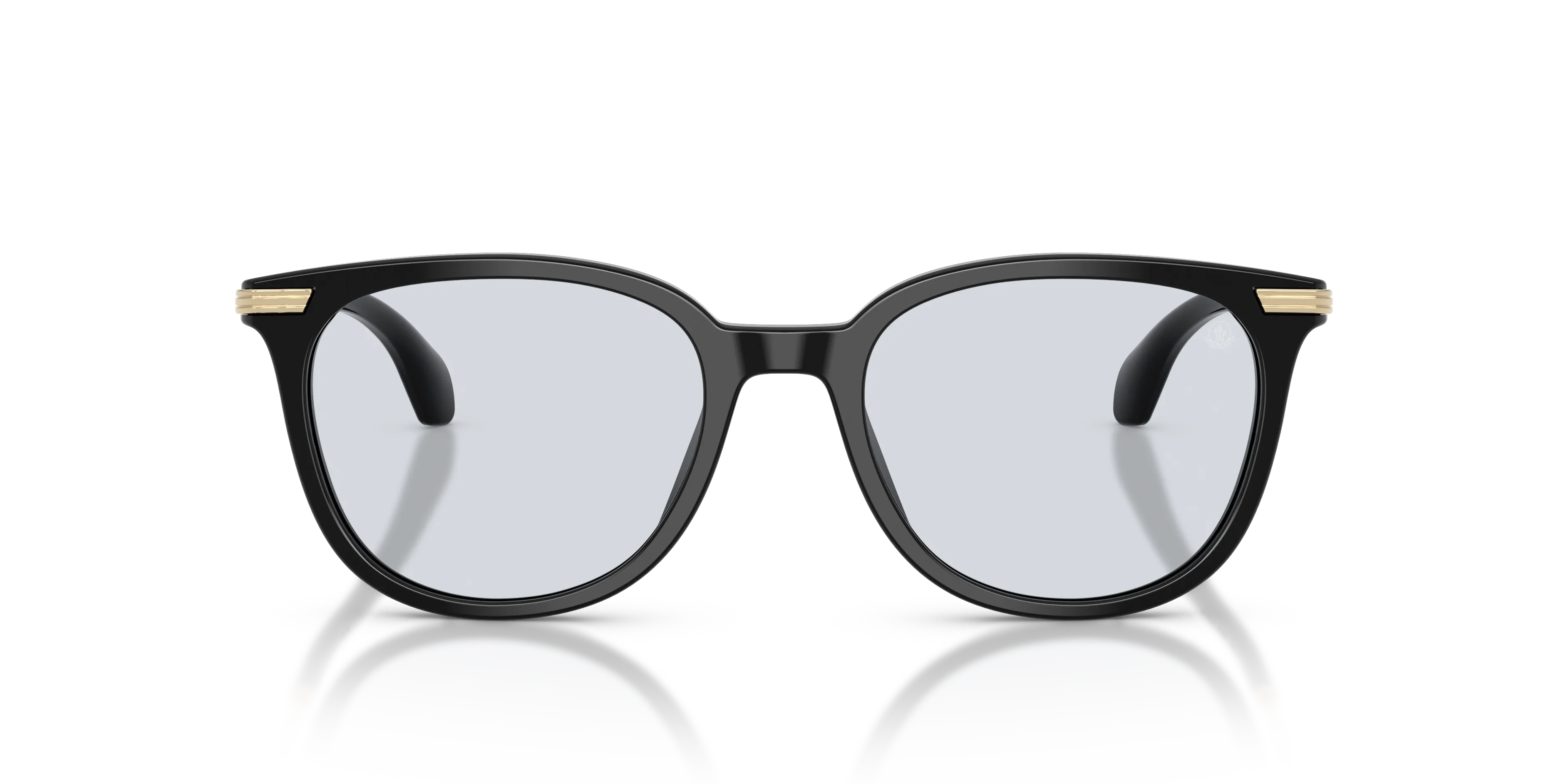 Moncler ME6013 KORRA 300172 Occhiali da sole Acetato Nero Azzurro Rotonda Normale - immagine 3