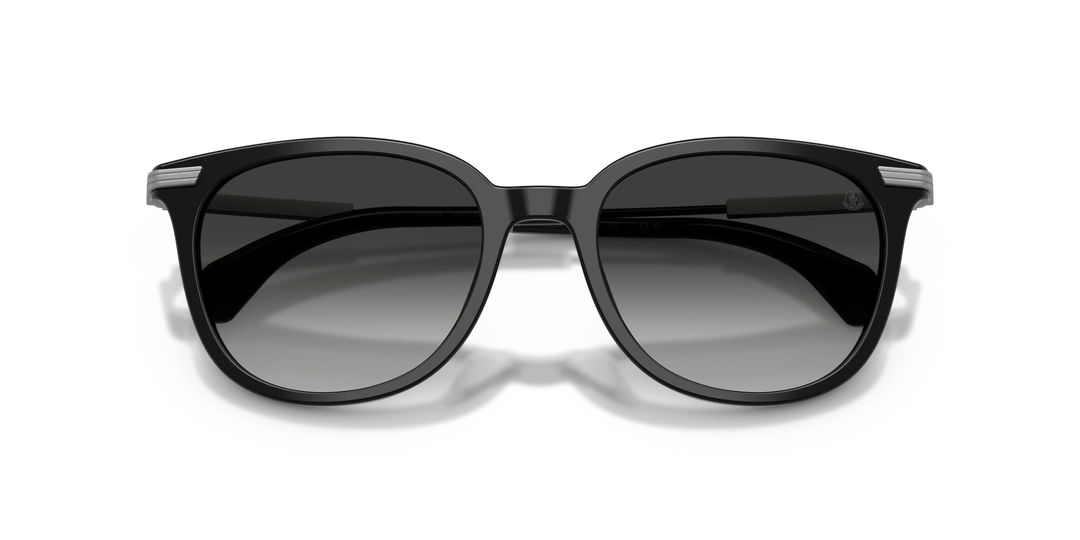 Moncler ME6013 KORRA 30013C Occhiali da sole Acetato Nero Grigio Rotonda Normale Sfumato - immagine 2
