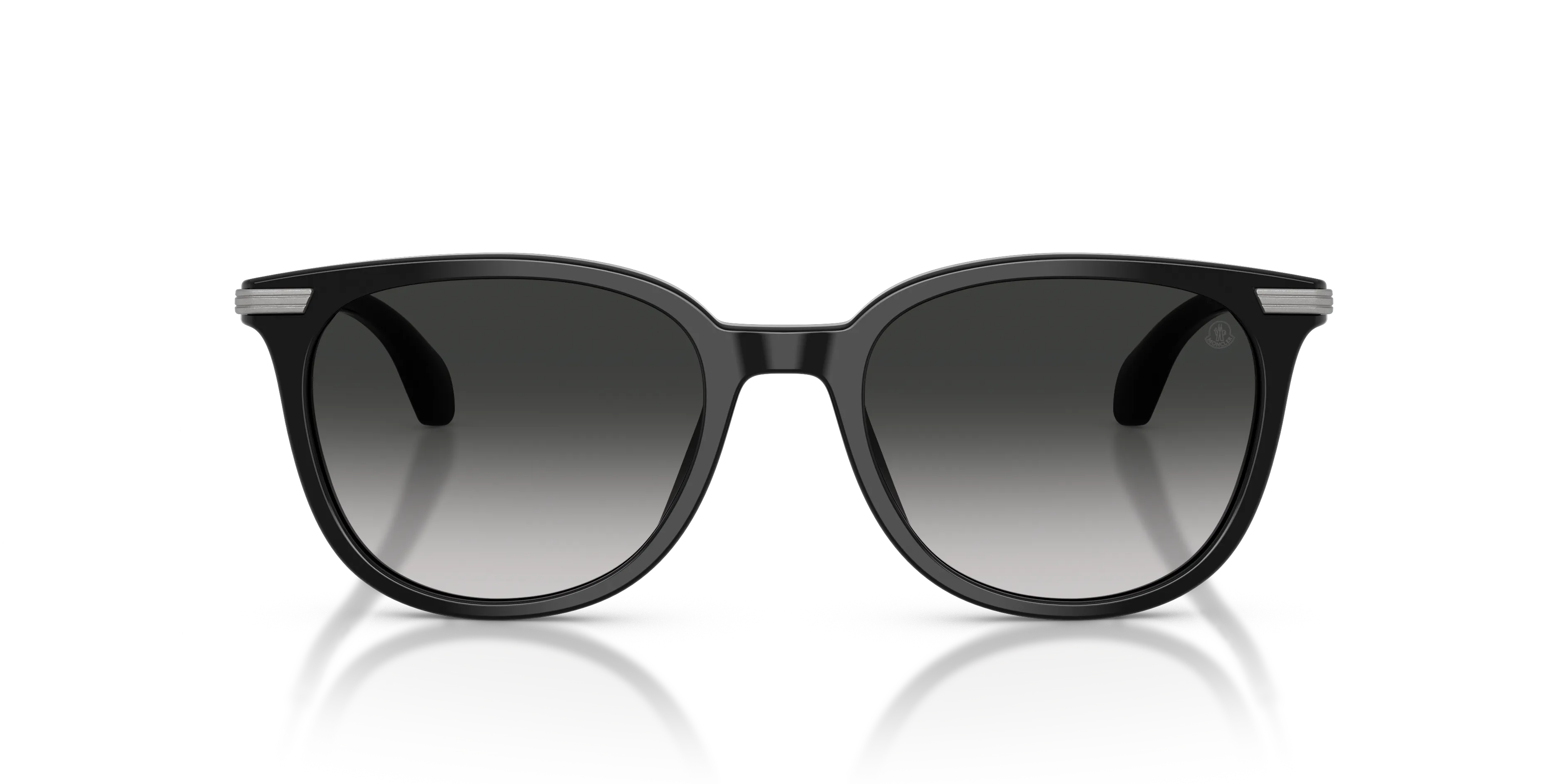 Moncler ME6013 KORRA 30013C Occhiali da sole Acetato Nero Grigio Rotonda Normale Sfumato - immagine 3
