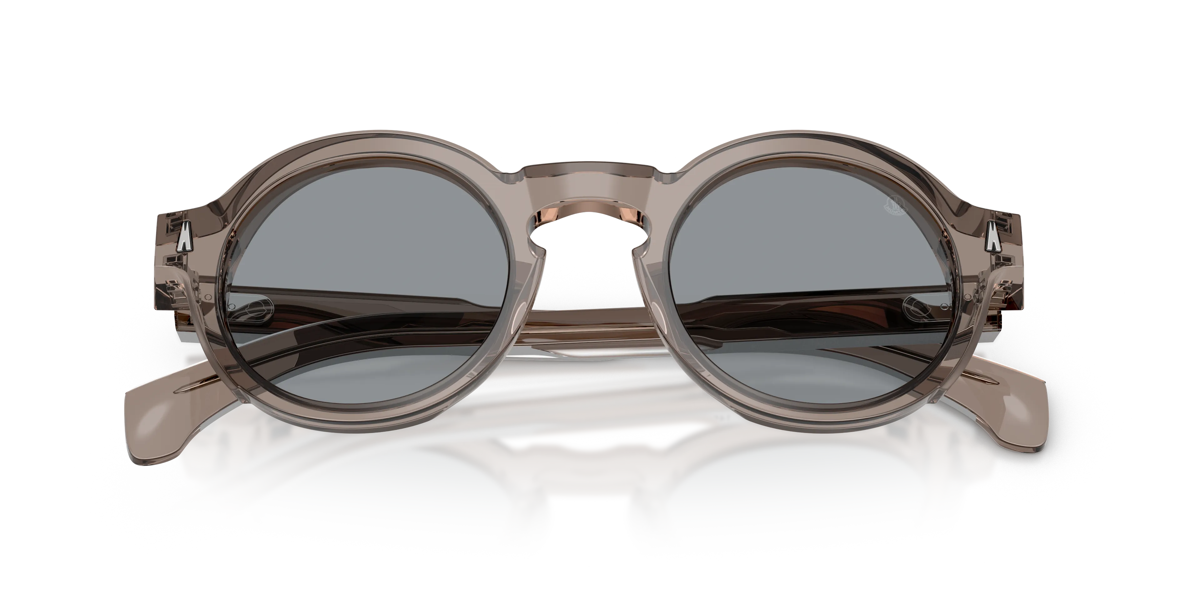 Moncler ME6012 AURONE 300987 Occhiali da sole Acetato Grigio Grigio Rotonda Normale - immagine 2