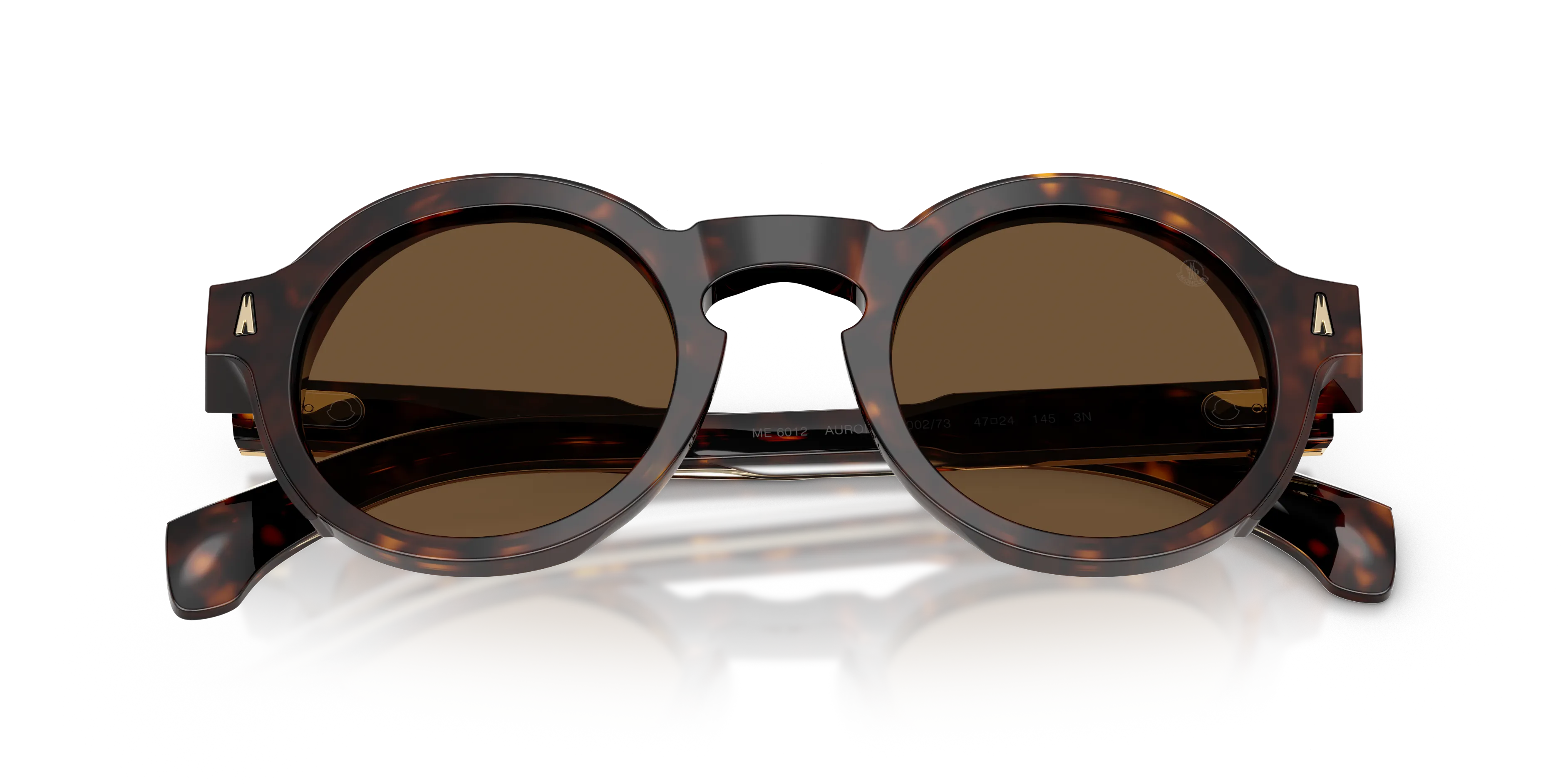 Moncler ME6012 AURONE 300273 Occhiali da sole Acetato Tartaruga Marrone Rotonda Normale - immagine 2
