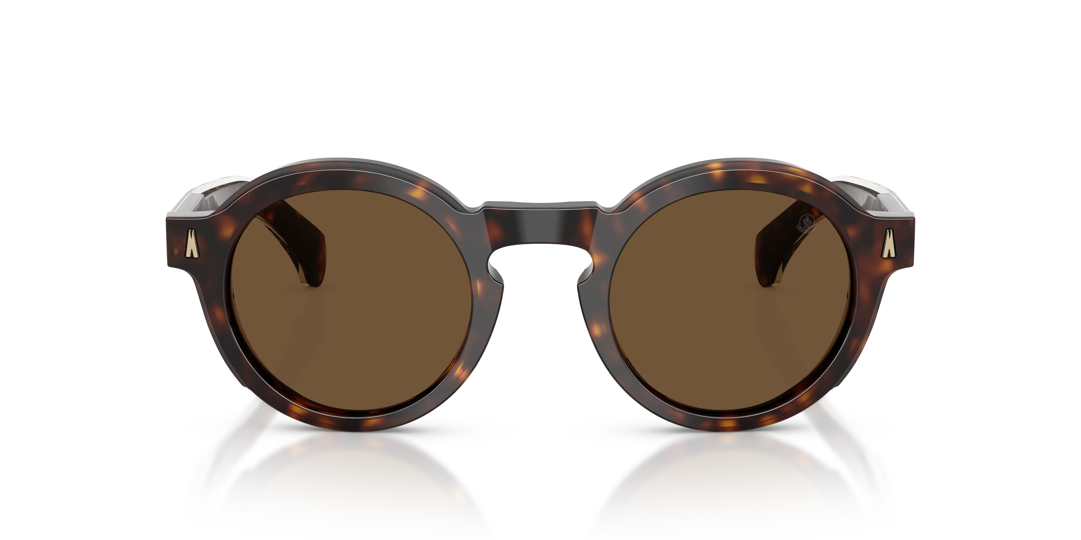 Moncler ME6012 AURONE 300273 Occhiali da sole Acetato Tartaruga Marrone Rotonda Normale - immagine 3