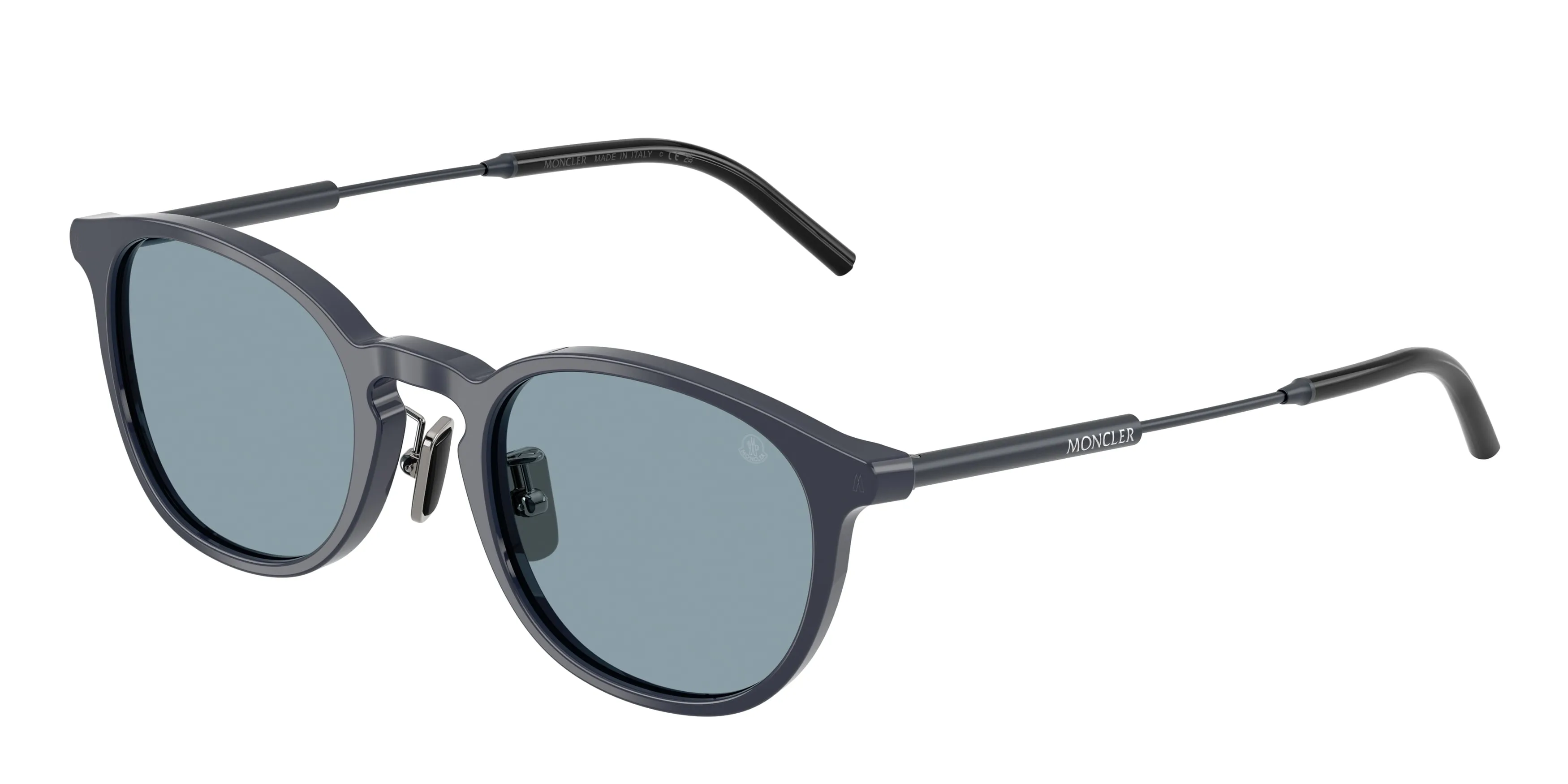 Moncler ME6011D BARBB 302072 Occhiali da sole Acetato Blu Azzurro Rotonda Normale - immagine 1