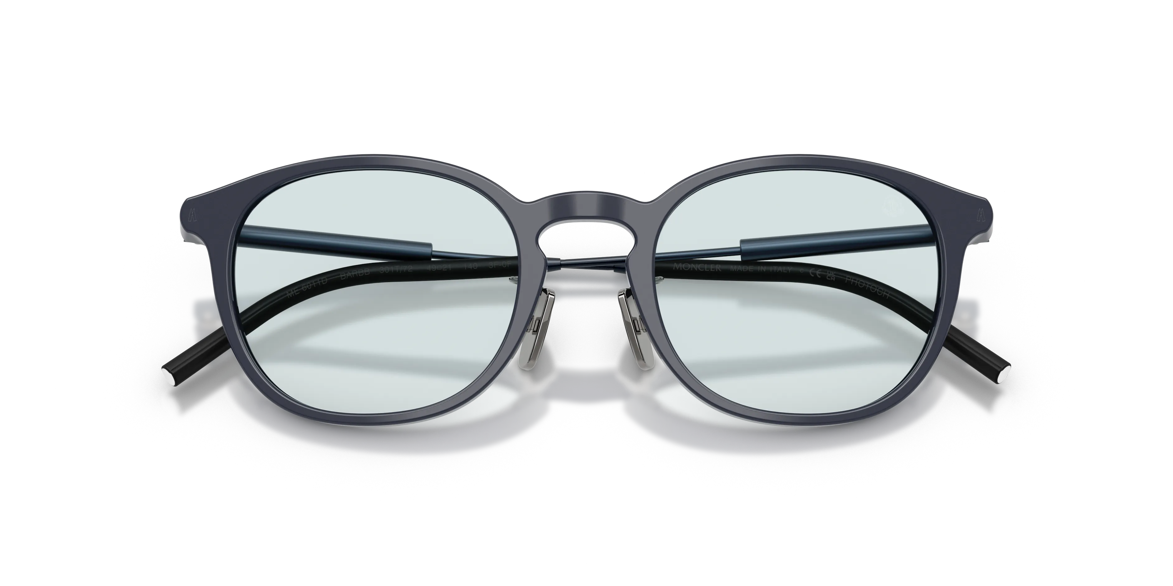 Moncler ME6011D BARBB 301T72 Occhiali da sole Acetato Blu Azzurro Rotonda Fotocromatiche - immagine 2