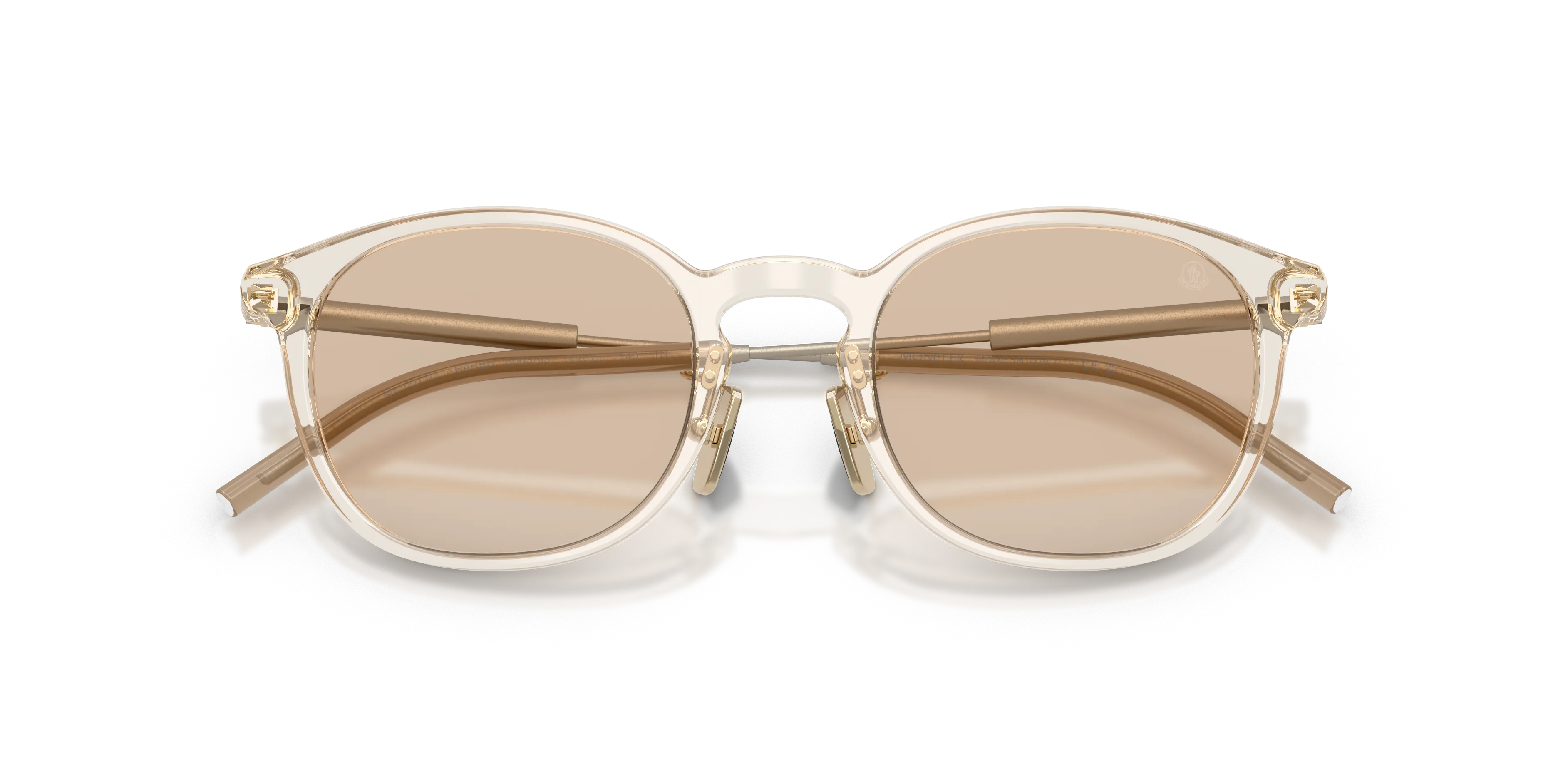 Moncler ME6011D BARBB 300393 Occhiali da sole Acetato Trasparente Marrone Rotonda Normale - immagine 2