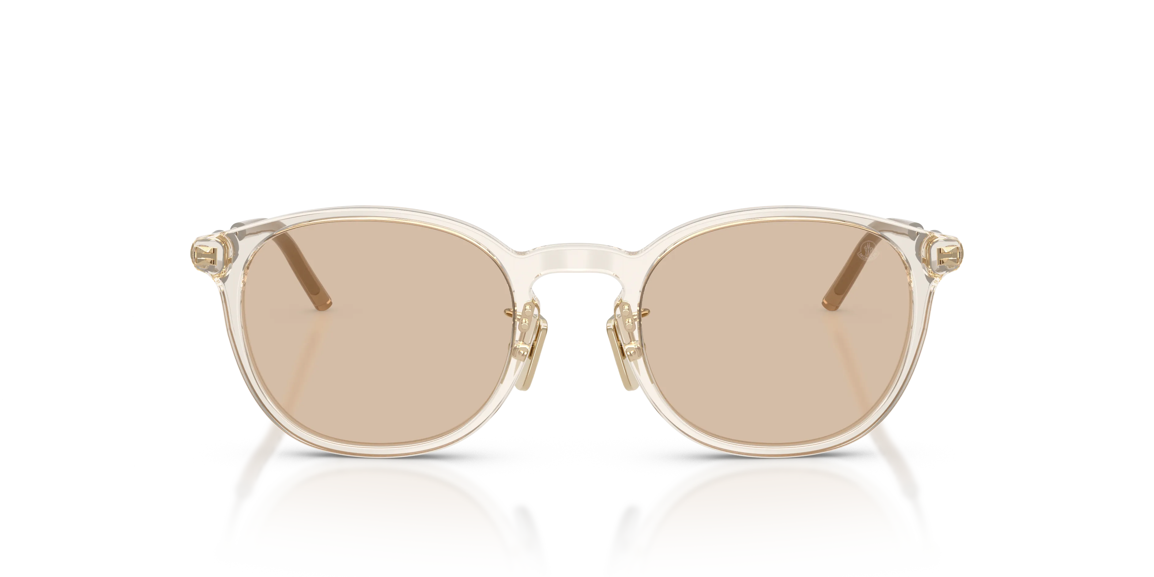 Moncler ME6011D BARBB 300393 Occhiali da sole Acetato Trasparente Marrone Rotonda Normale - immagine 3