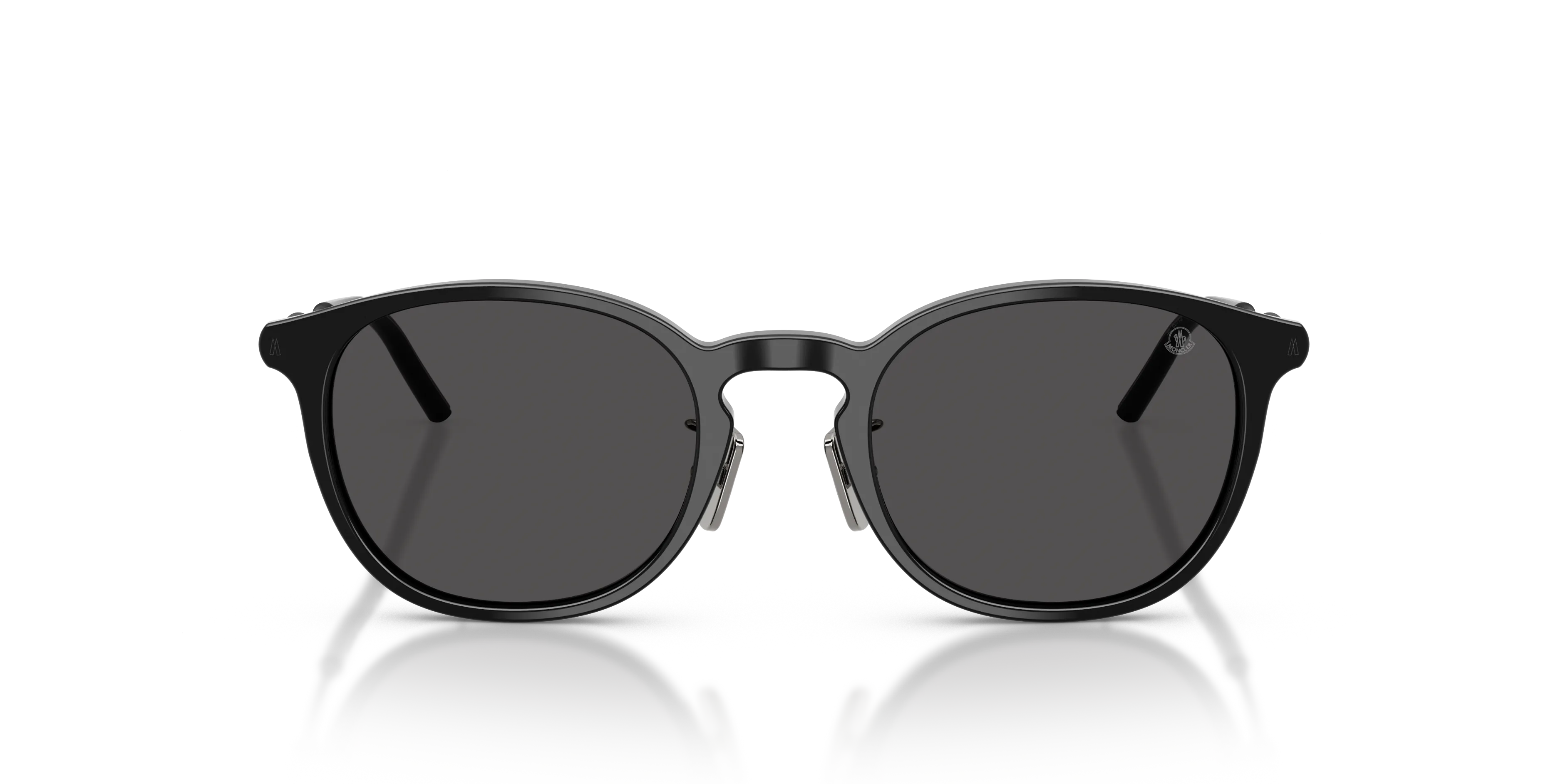 Moncler ME6011D BARBB 300187 Occhiali da sole Acetato Nero Grigio Rotonda Normale - immagine 3
