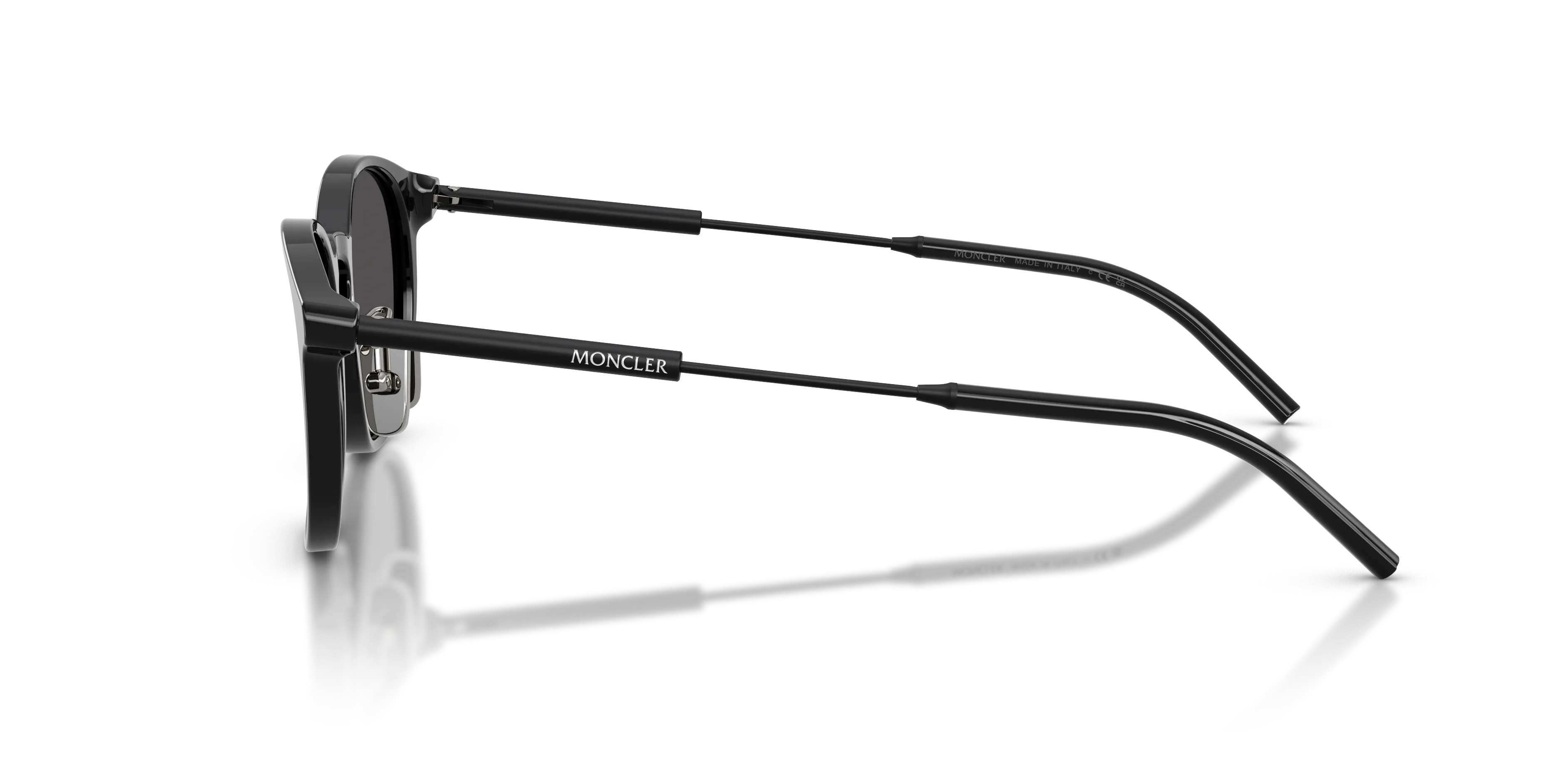 Moncler ME6011D BARBB 300187 Occhiali da sole Acetato Nero Grigio Rotonda Normale - immagine 4