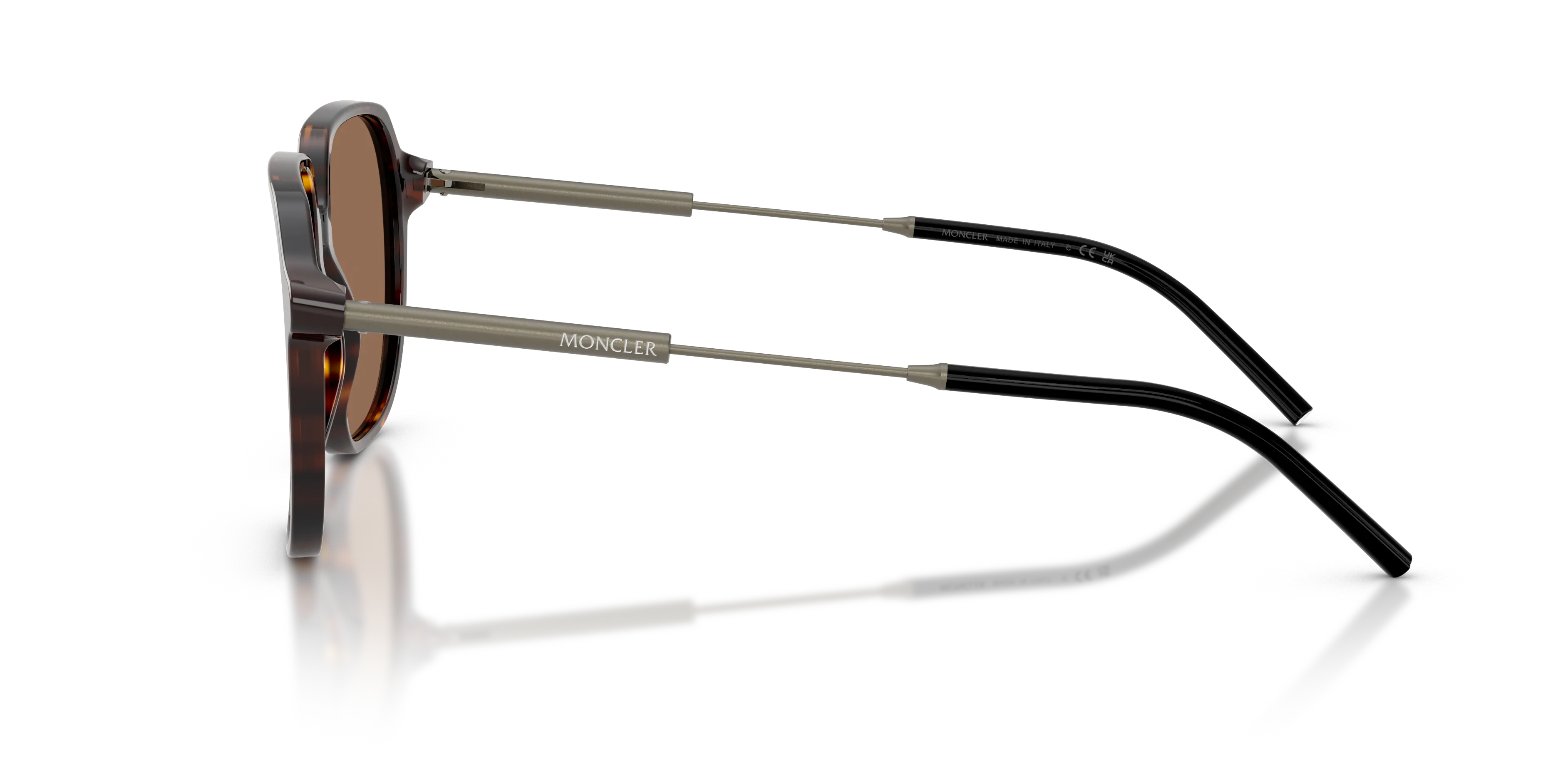 Moncler ME6010 CYLIN 300273 Occhiali da sole Acetato Tartaruga Marrone Pilot Normale - immagine 4