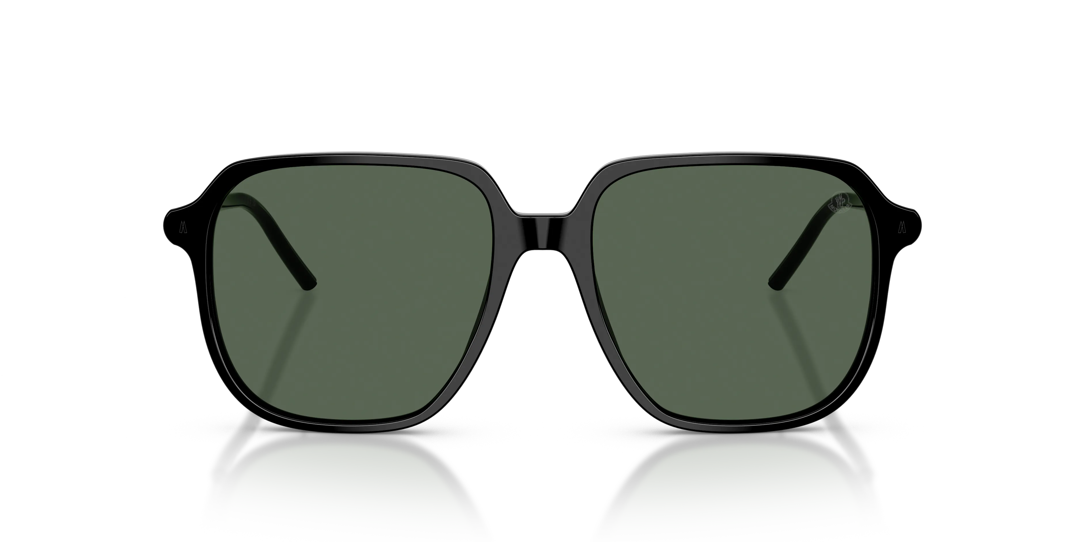 Moncler ME6010 CYLIN 300171 Occhiali da sole Acetato Nero Verde Pilot Normale - immagine 3