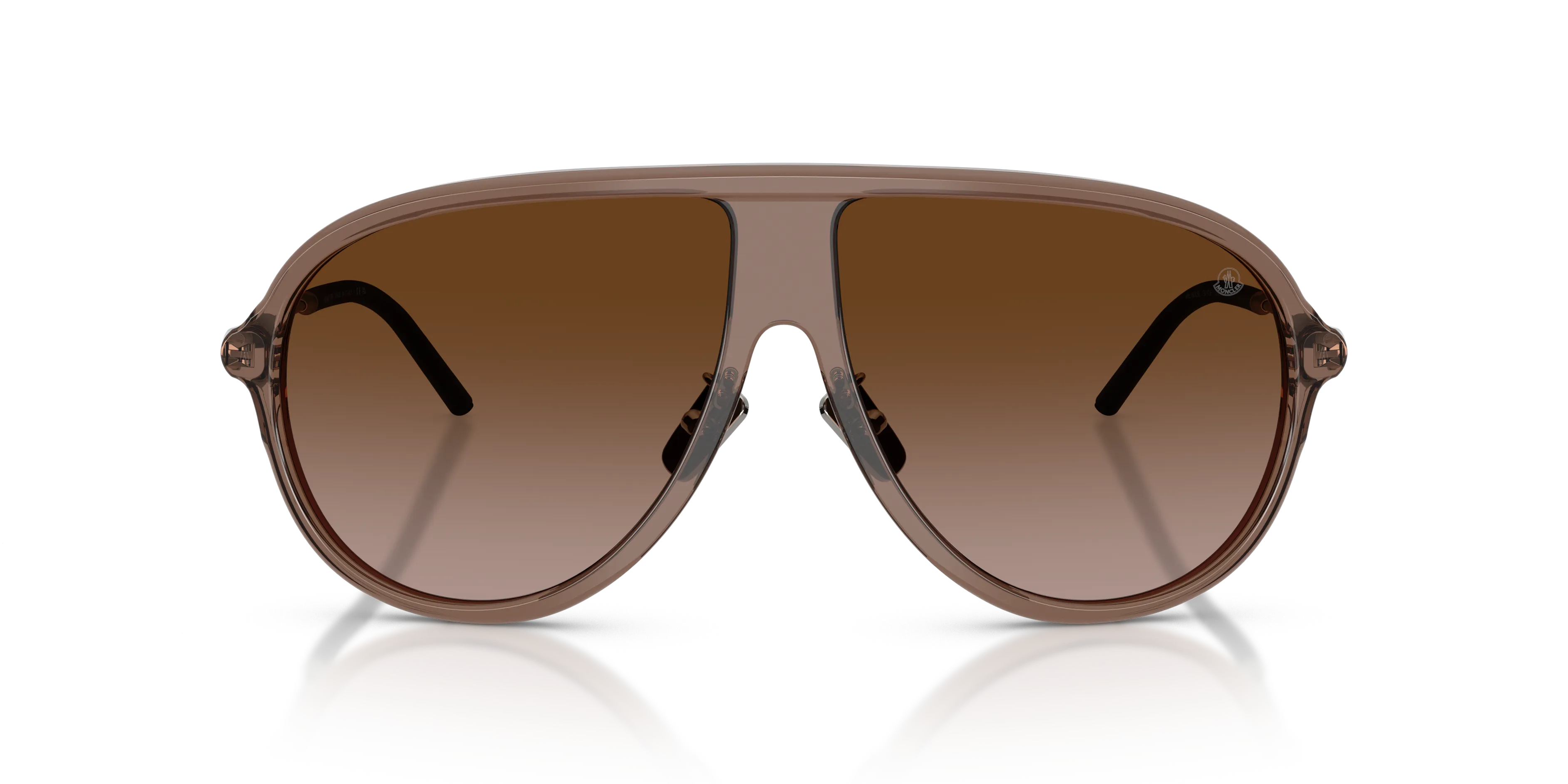 Moncler ME6009 GLYDE 301813 Occhiali da sole Acetato Marrone Marrone Pilot Normale Sfumato - immagine 3