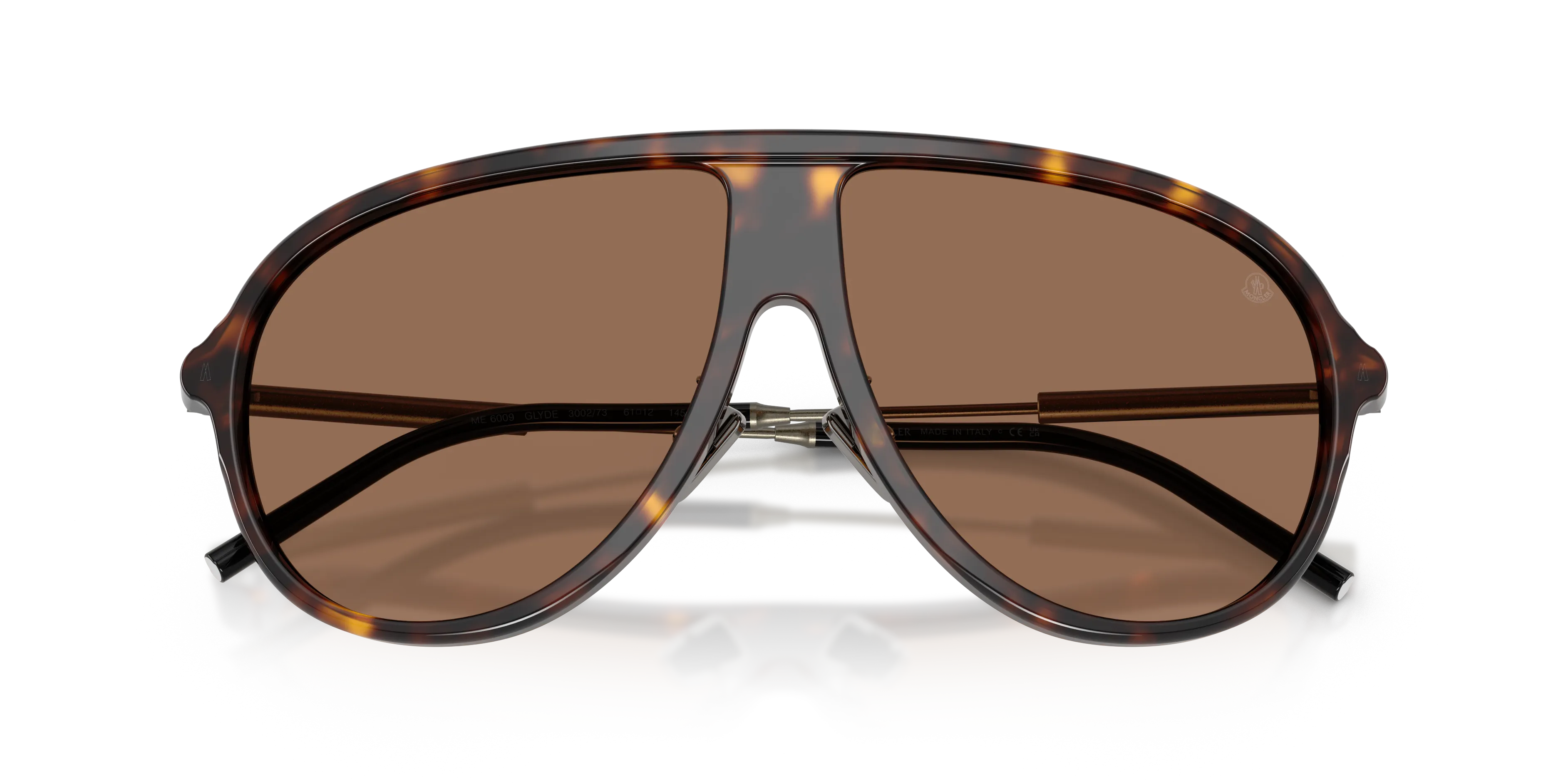 Moncler ME6009 GLYDE 300273 Occhiali da sole Acetato Tartaruga Marrone Pilot Normale - immagine 2