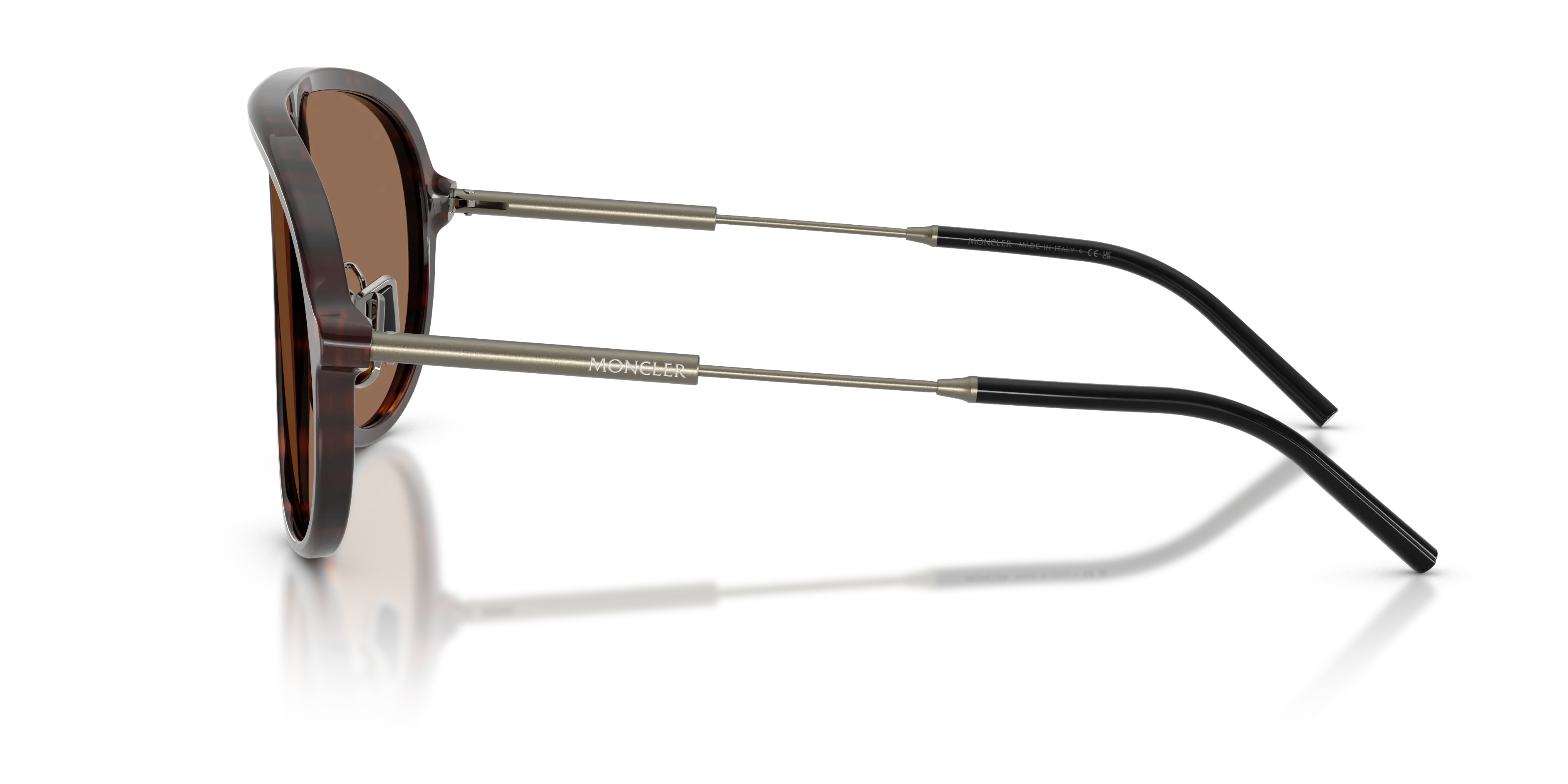 Moncler ME6009 GLYDE 300273 Occhiali da sole Acetato Tartaruga Marrone Pilot Normale - immagine 4