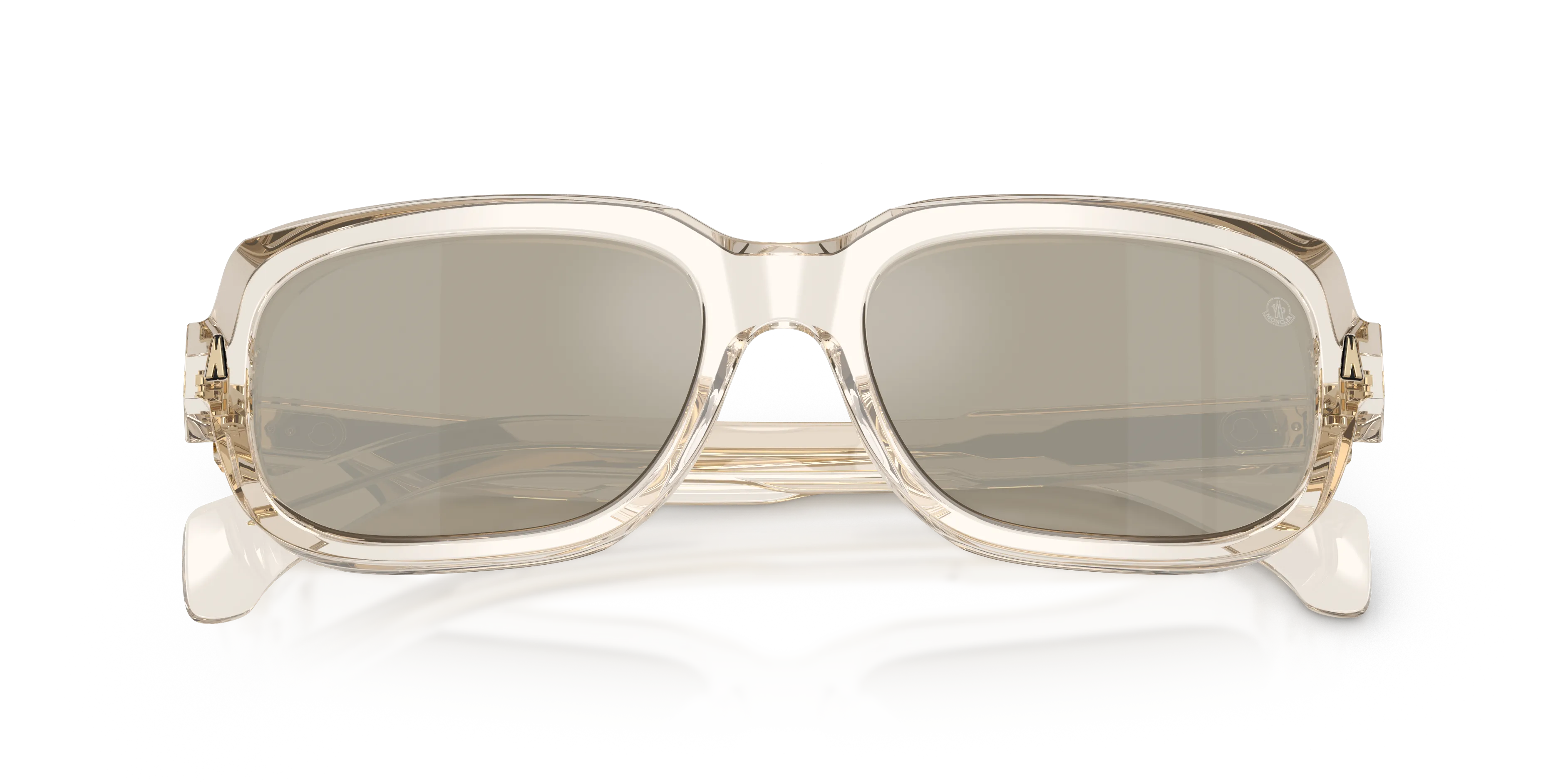 Moncler ME6008 SUNTRAP 30035A Occhiali da sole Acetato Trasparente Marrone Pillow Normale Specchiato - immagine 2