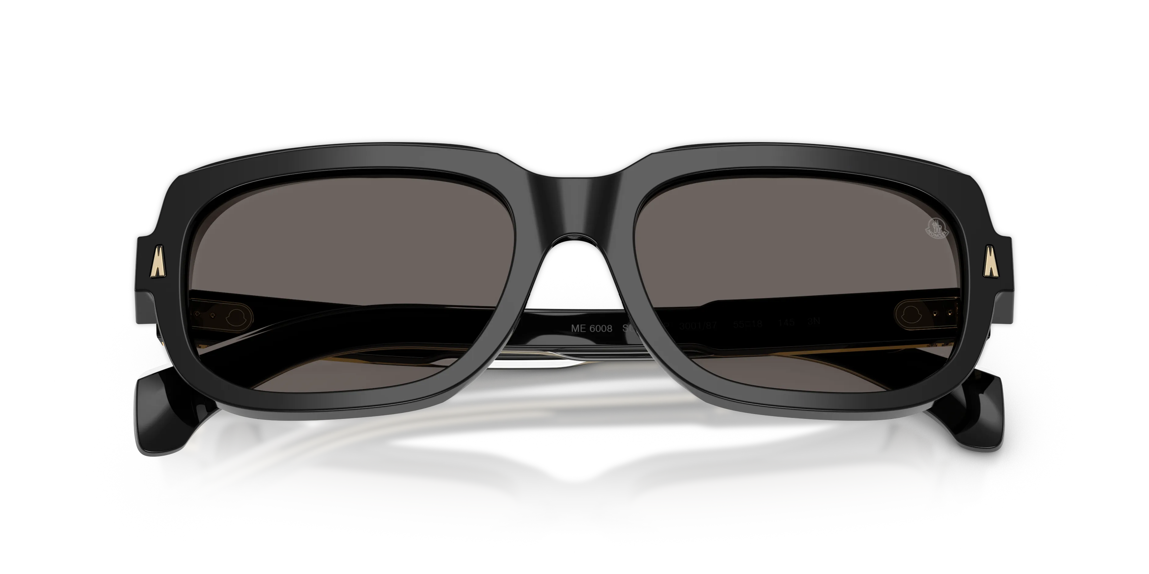 Moncler ME6008 SUNTRAP 300187 Occhiali da sole Acetato Nero Grigio Pillow Normale - immagine 2