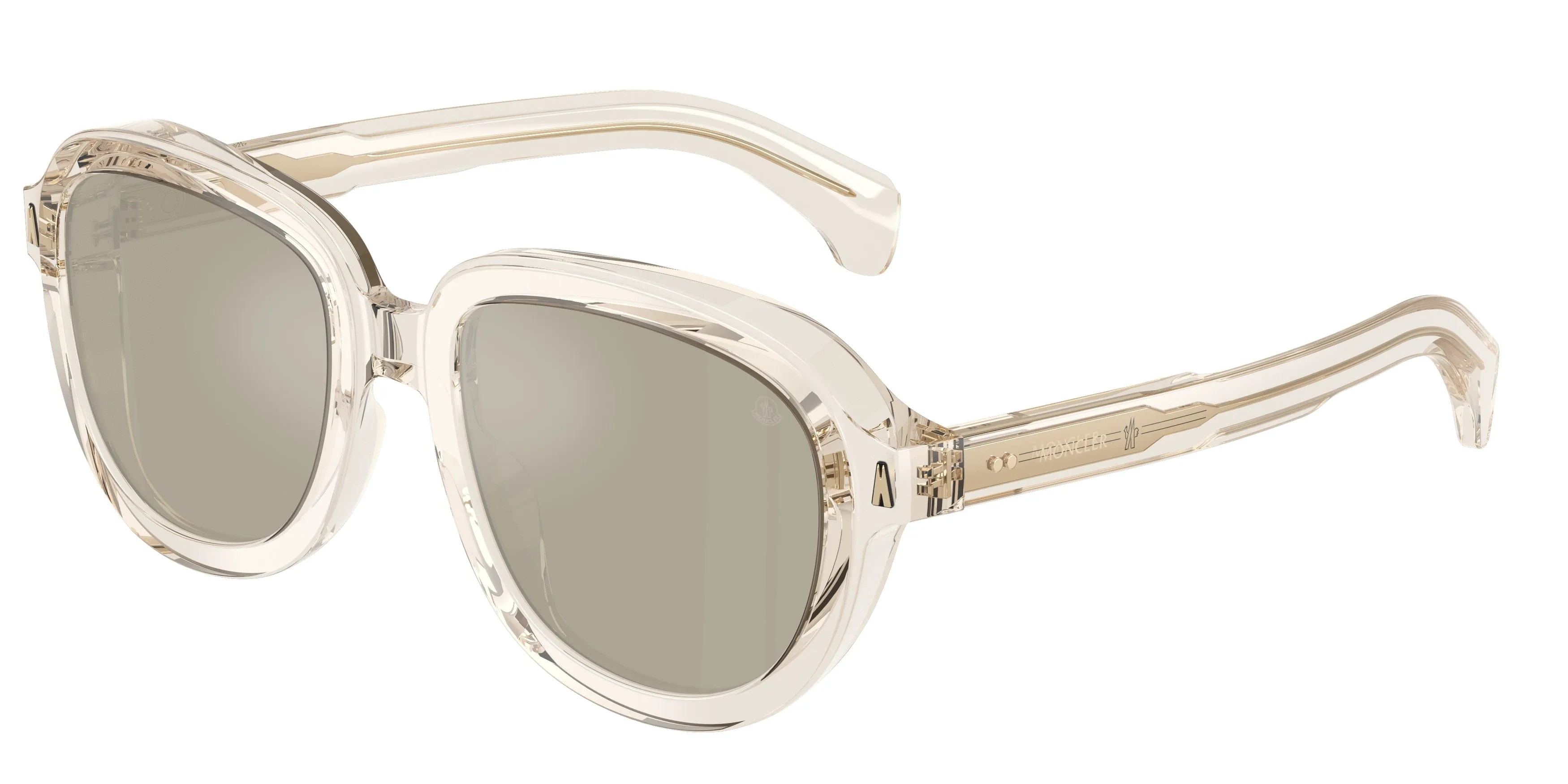 Moncler ME6007U CIRSEE 30035A Occhiali da sole Acetato Trasparente Marrone Pilot Normale Specchiato - immagine 1